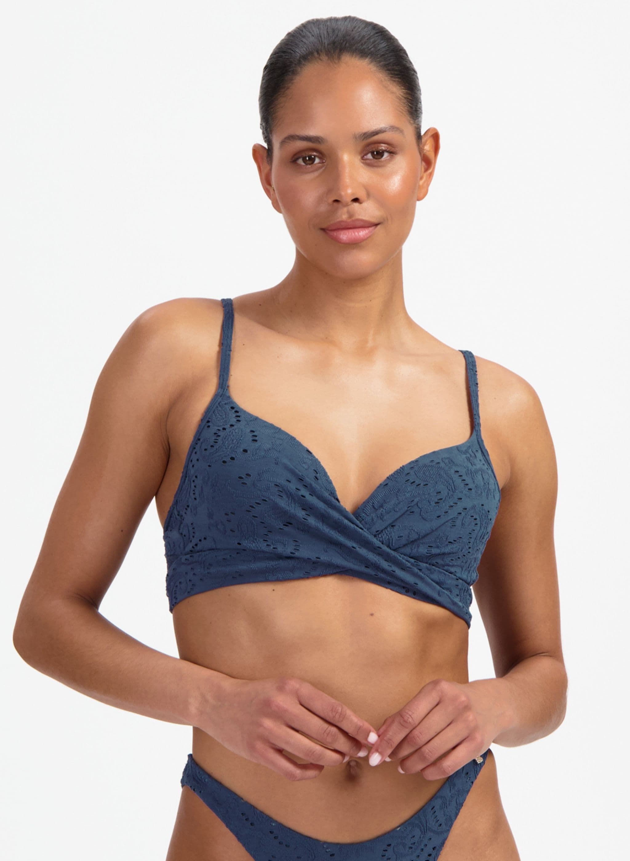 Voorgevormde beugel Bikinitop - Grijsblauw