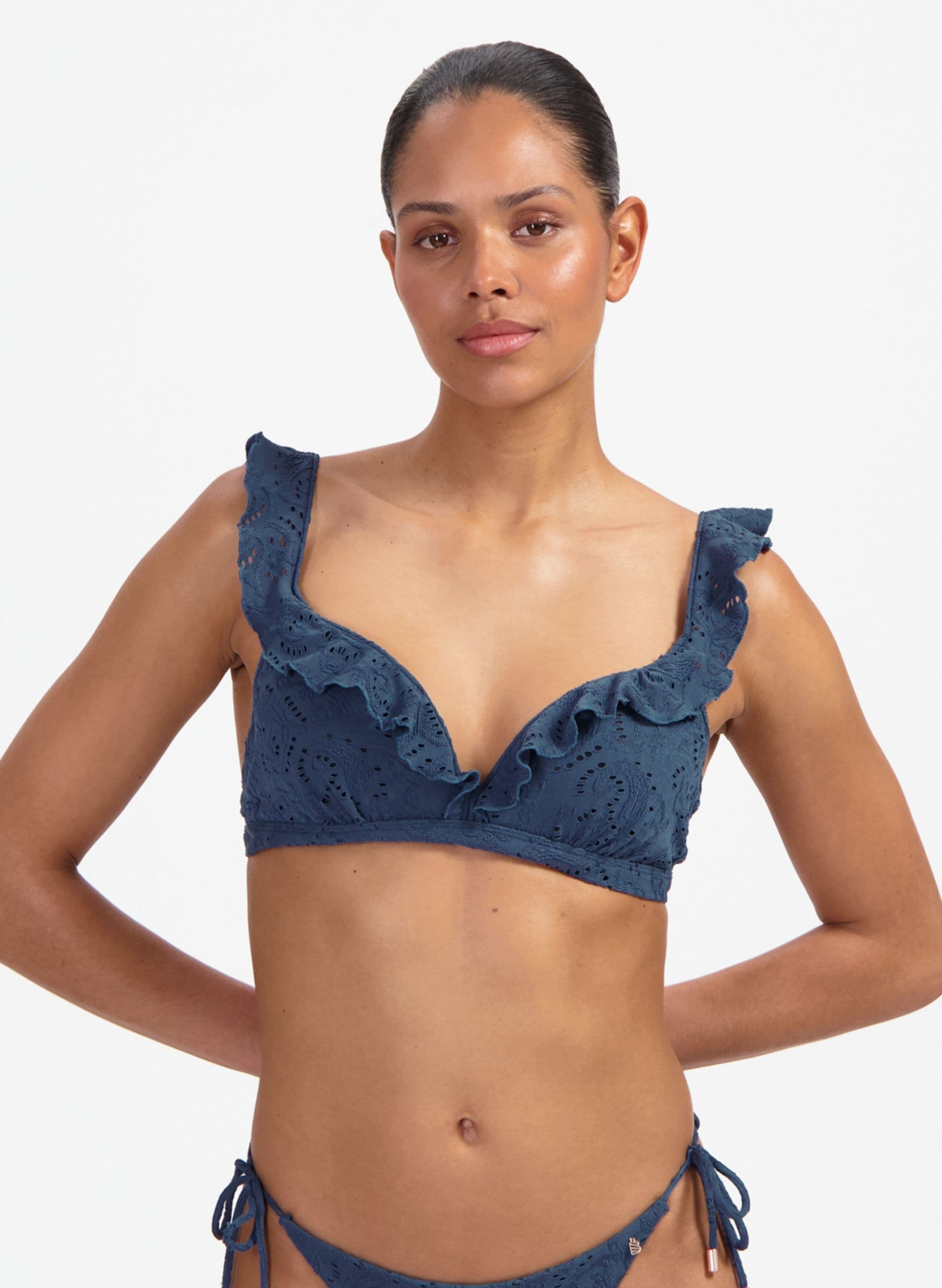 Voorgevormde beugel Bikinitop - Grijsblauw