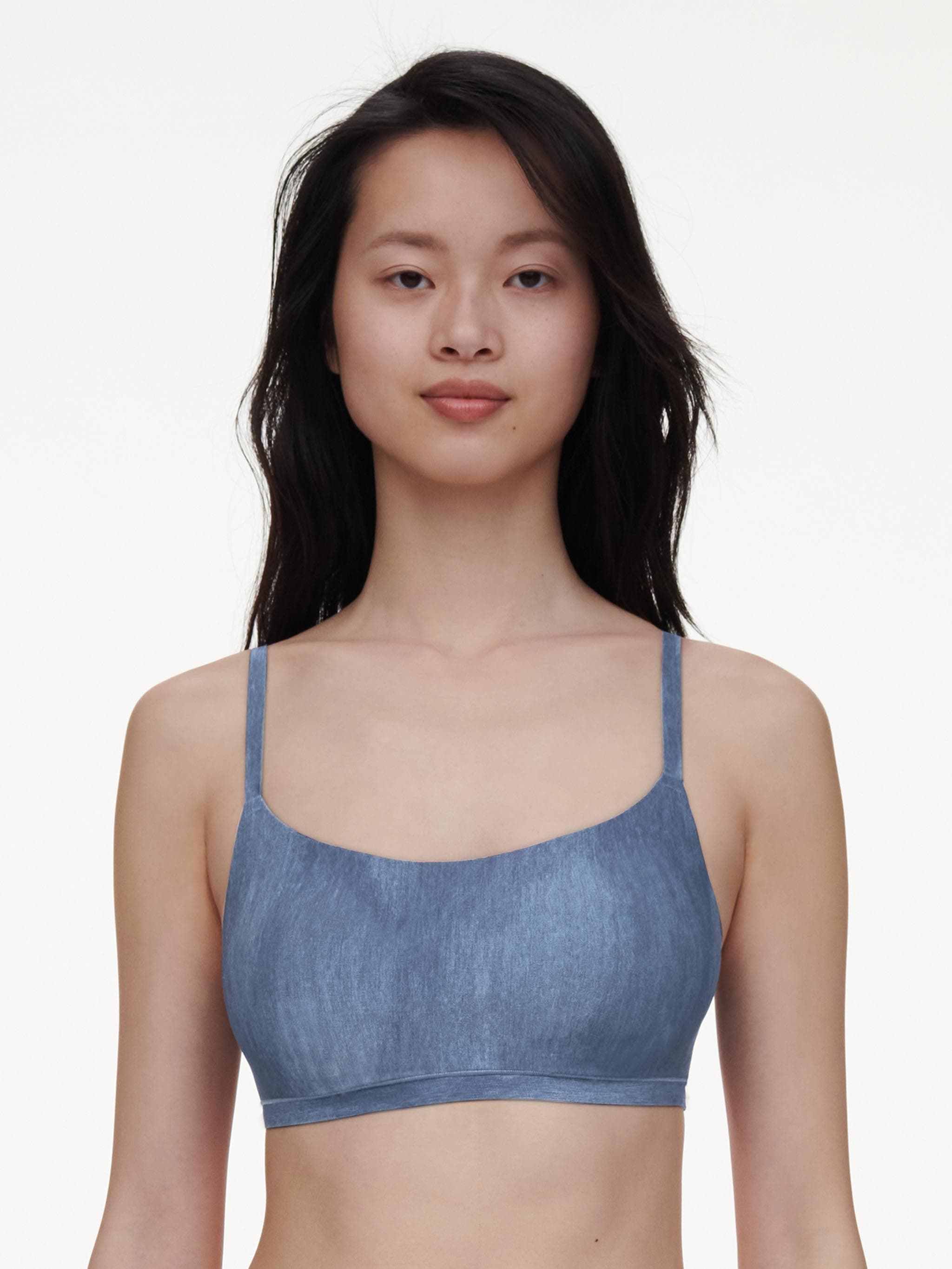 Softstretch Padded Bralette - Blue Denim Print