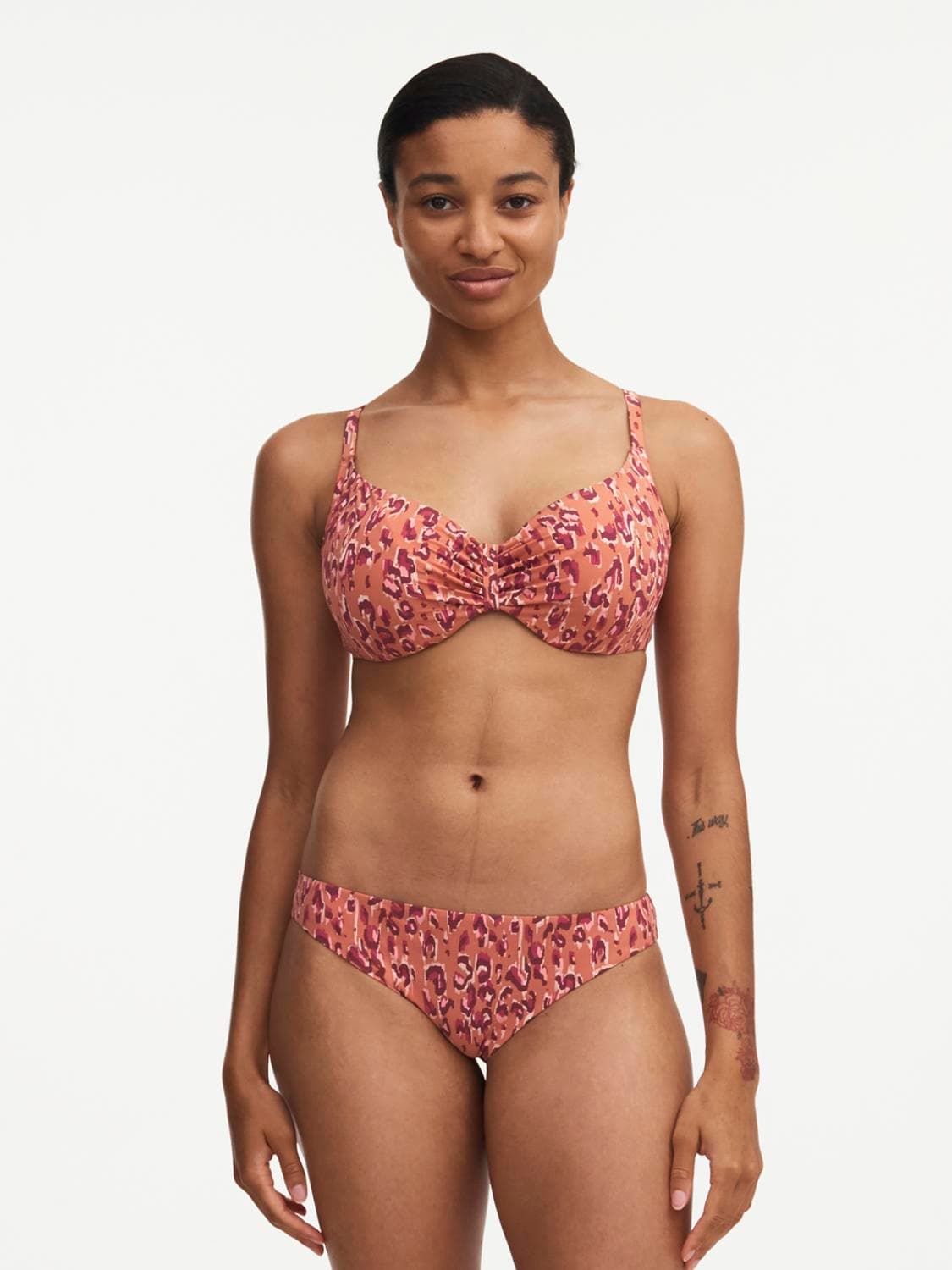 Beugel bikini top - Luipaard oranje