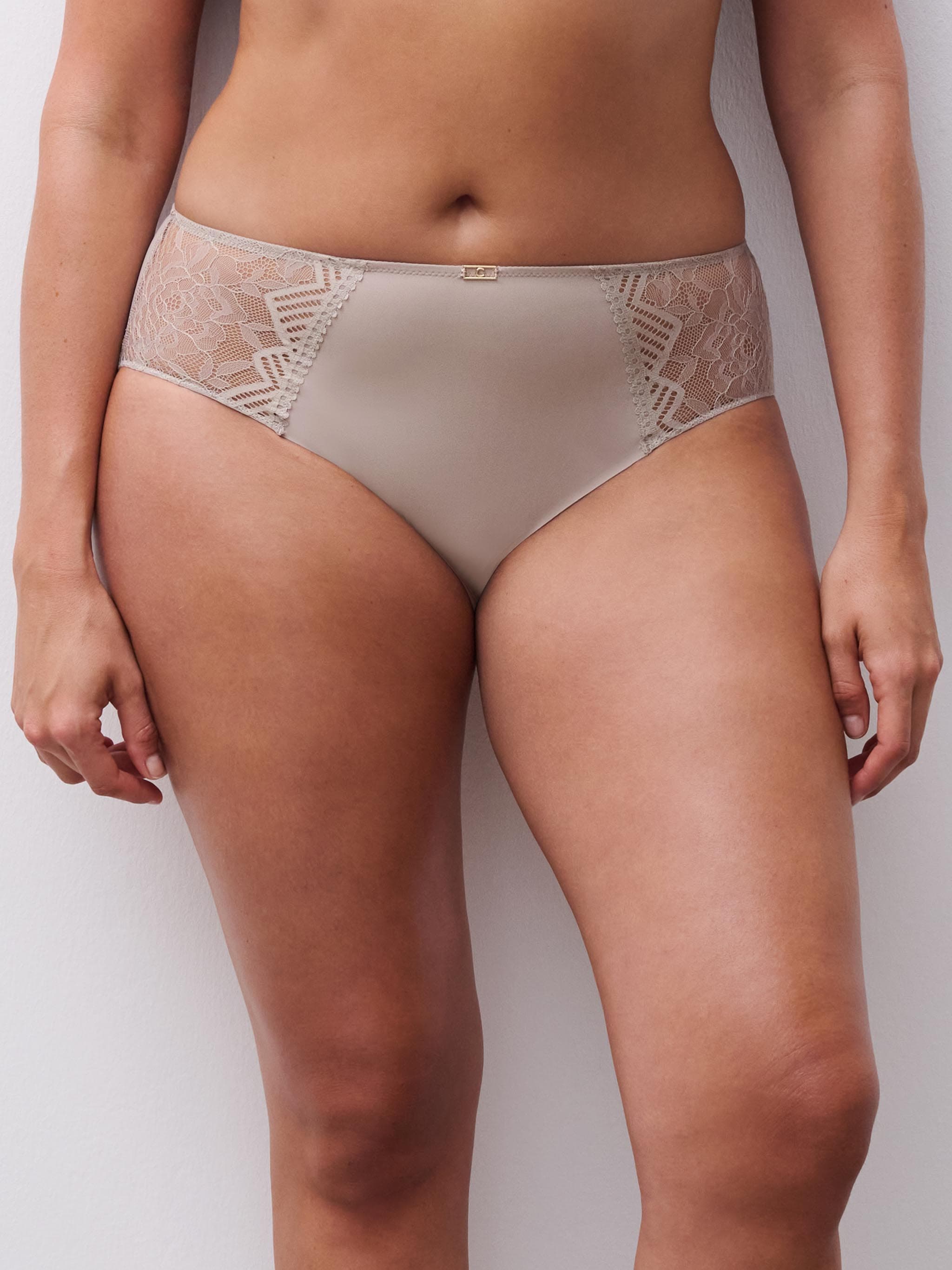 Hoge taille slip - Mineraal Grijs