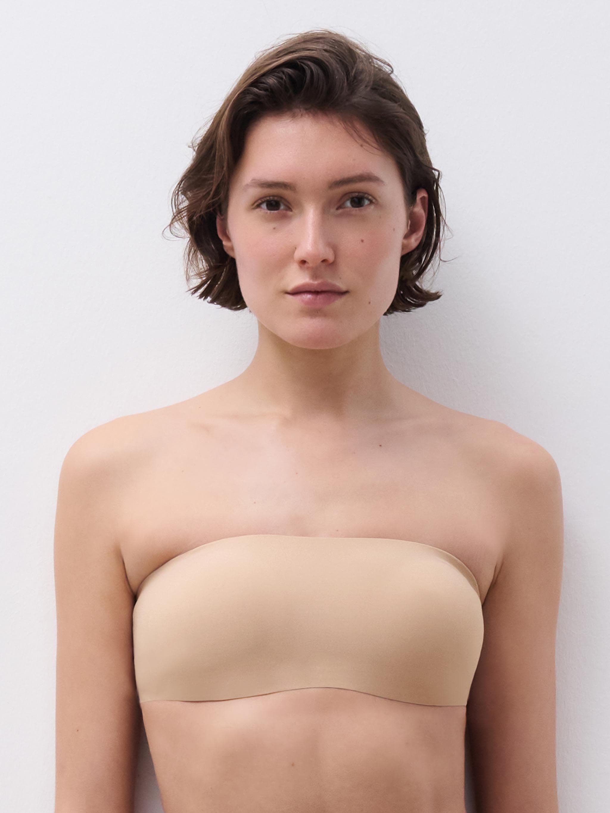 Strapless bandeau top - Beige