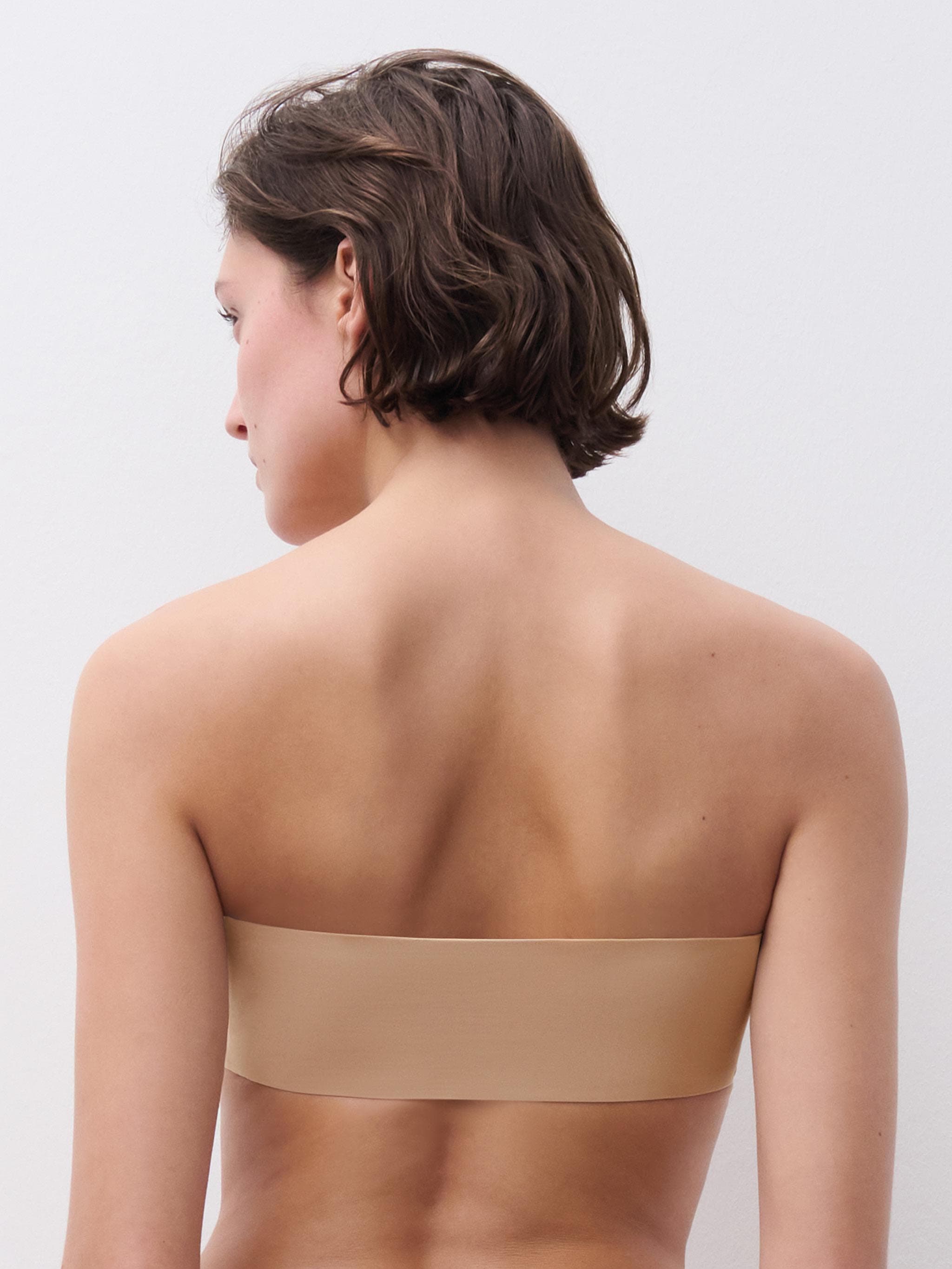 Strapless bandeau top - Beige