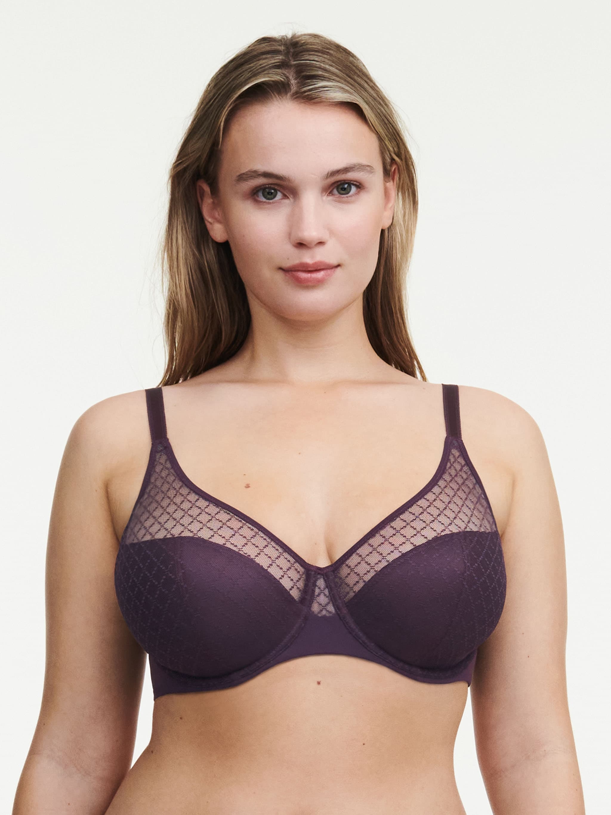 Niet voorgevormde Beugel BH - Aubergine
