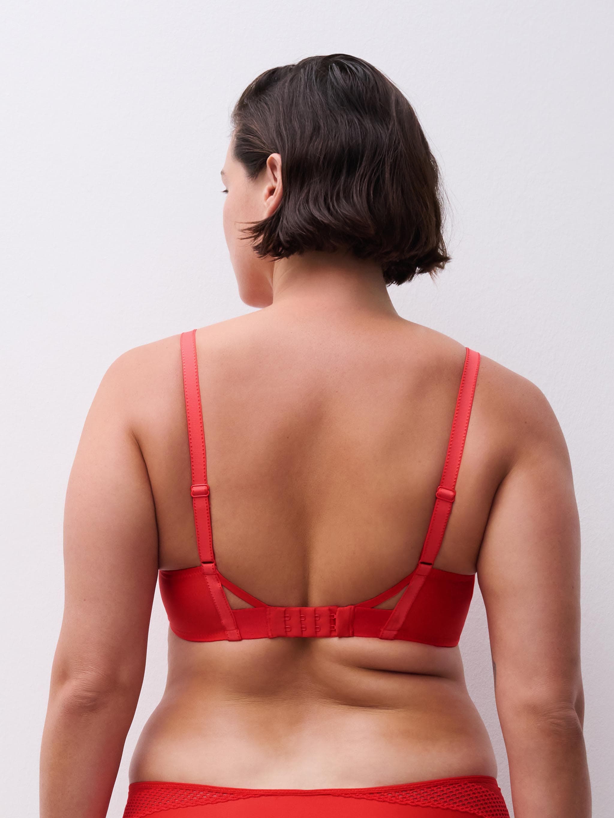 Plunge t-shirt BH - Rood