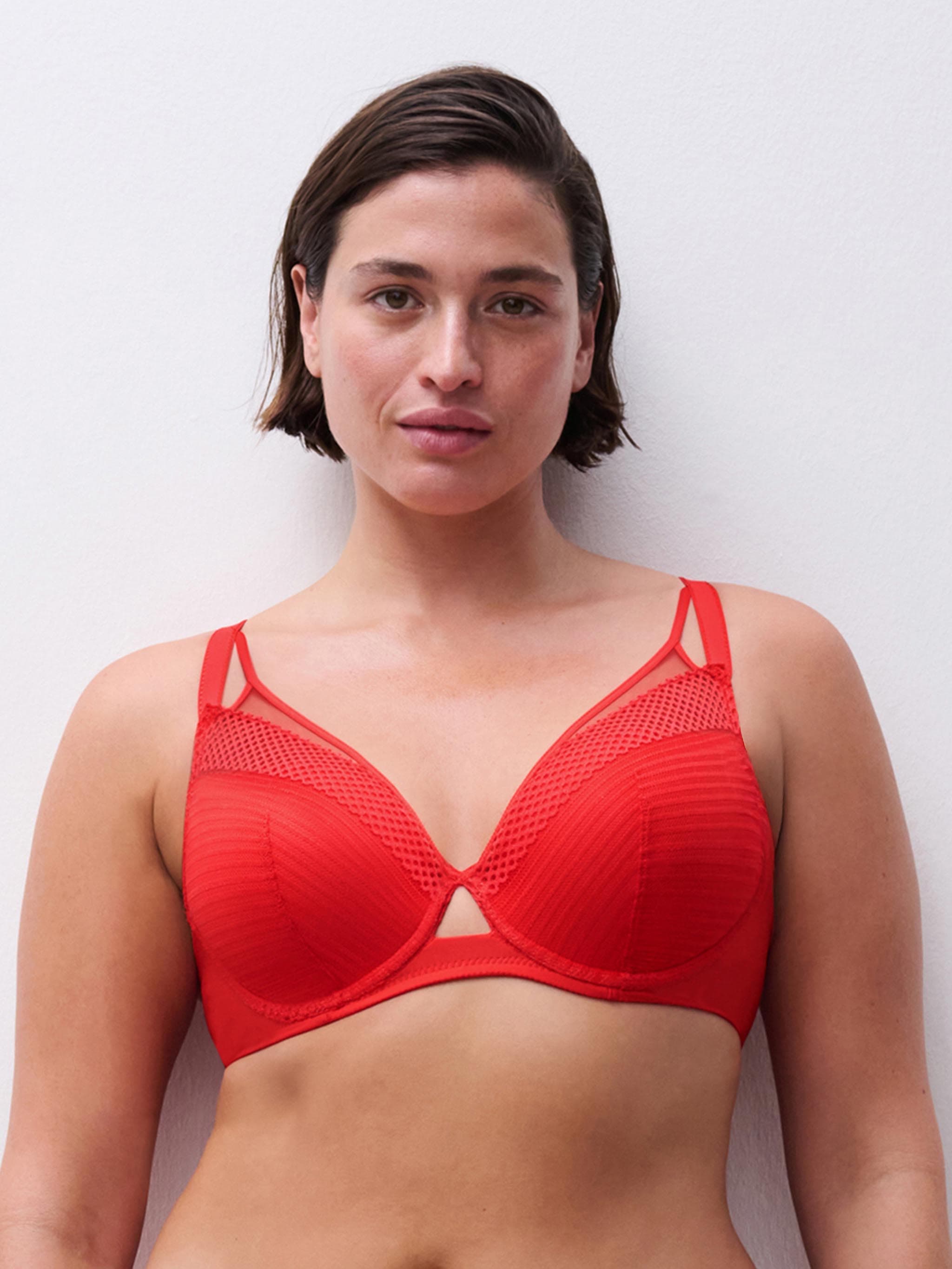 Plunge t-shirt BH - Rood