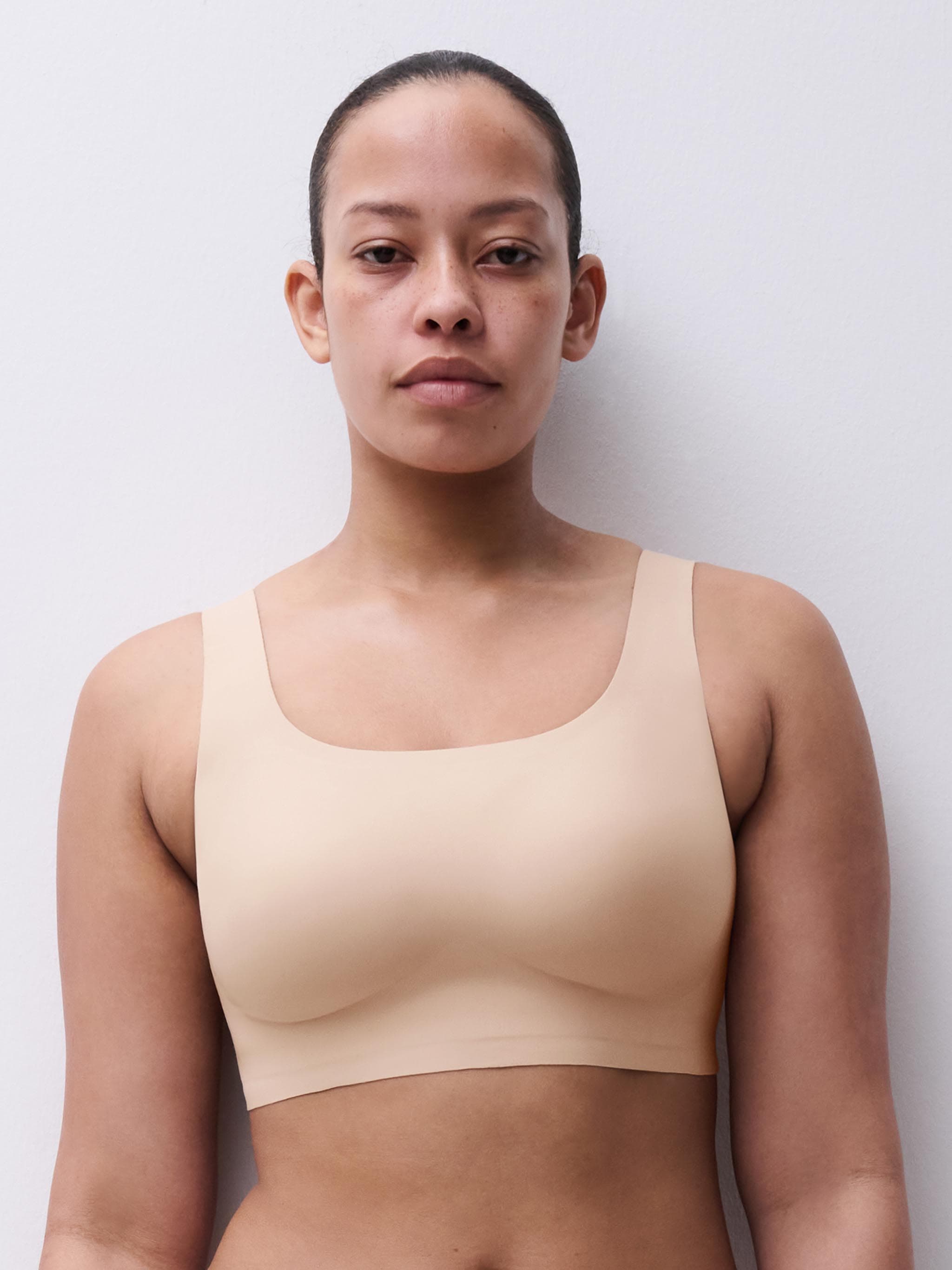 Beugelloze top - Goudkleurig Beige