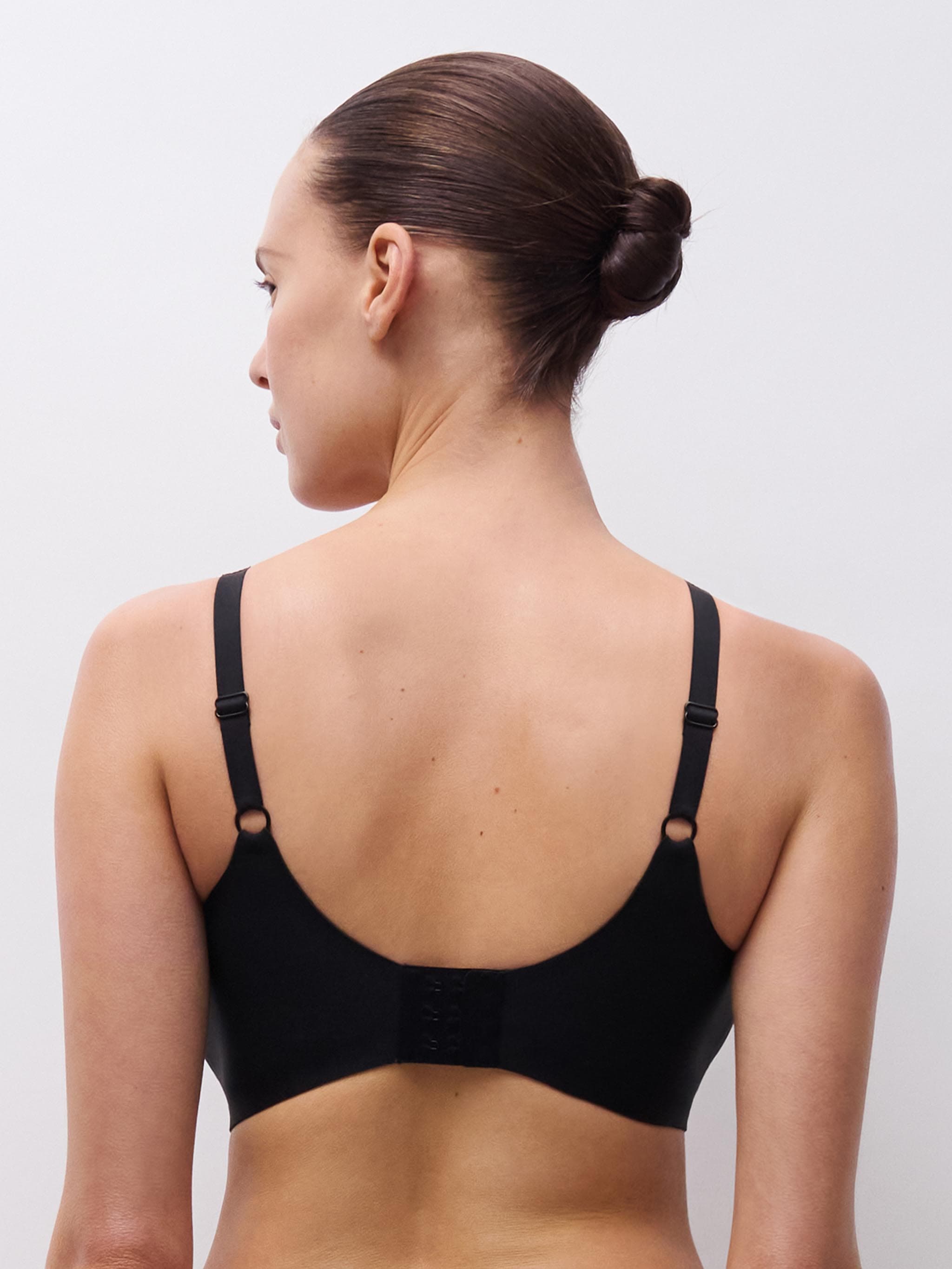 V-neck top - Zwart