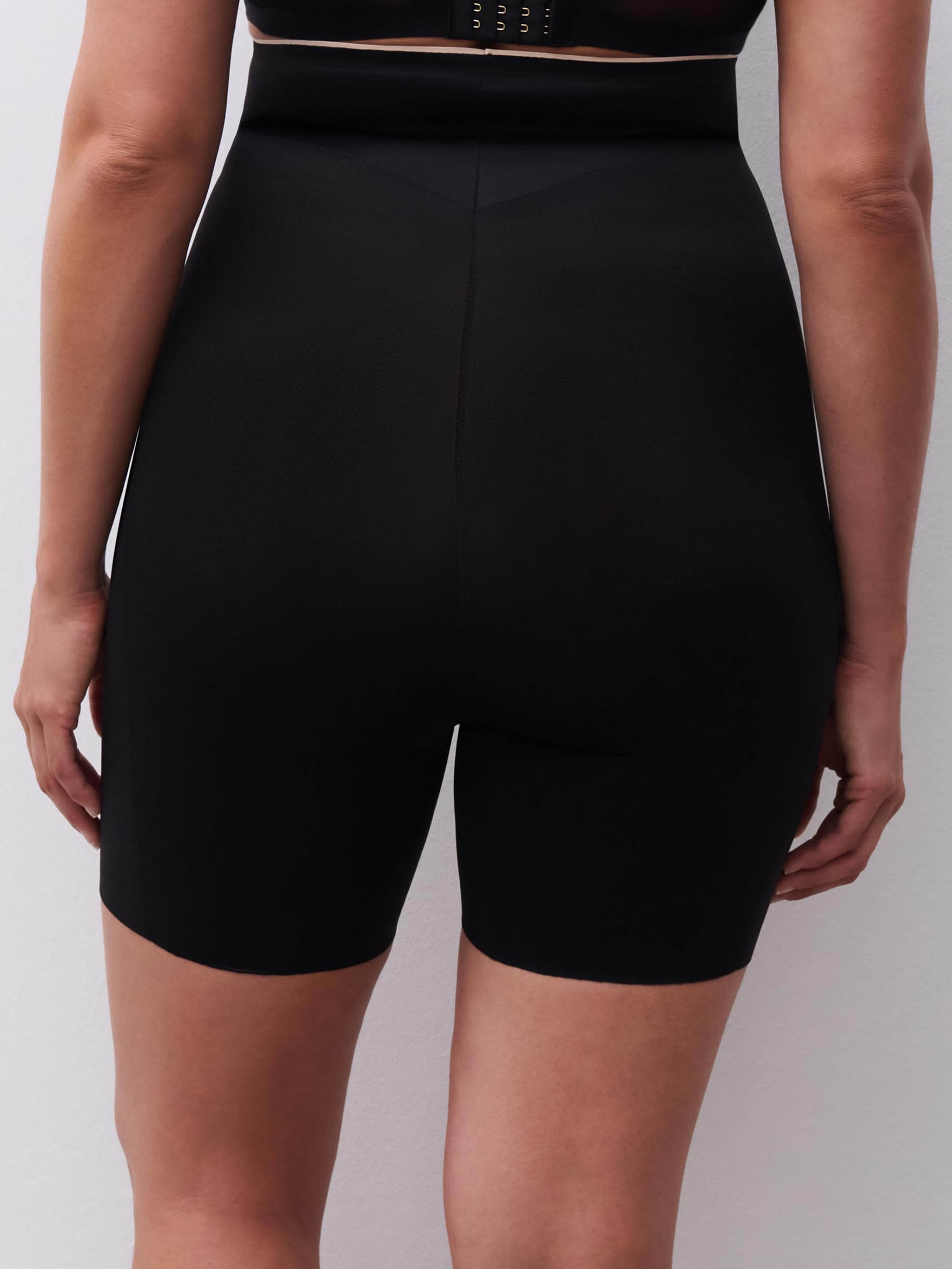Corrigerende Hoge Taille Slip Met Pijpjes - Zwart