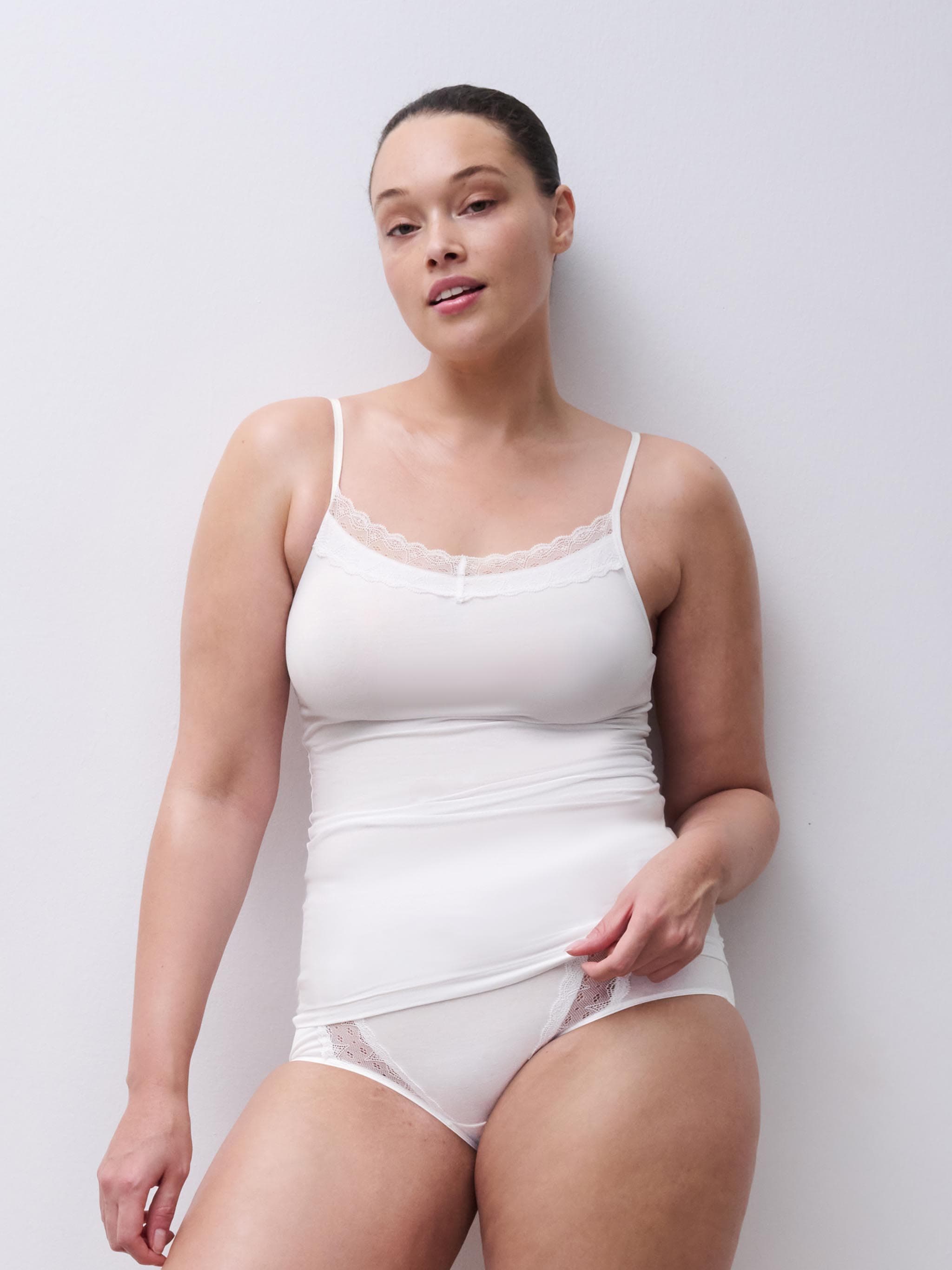 Hemd Katoen Kant - Wit