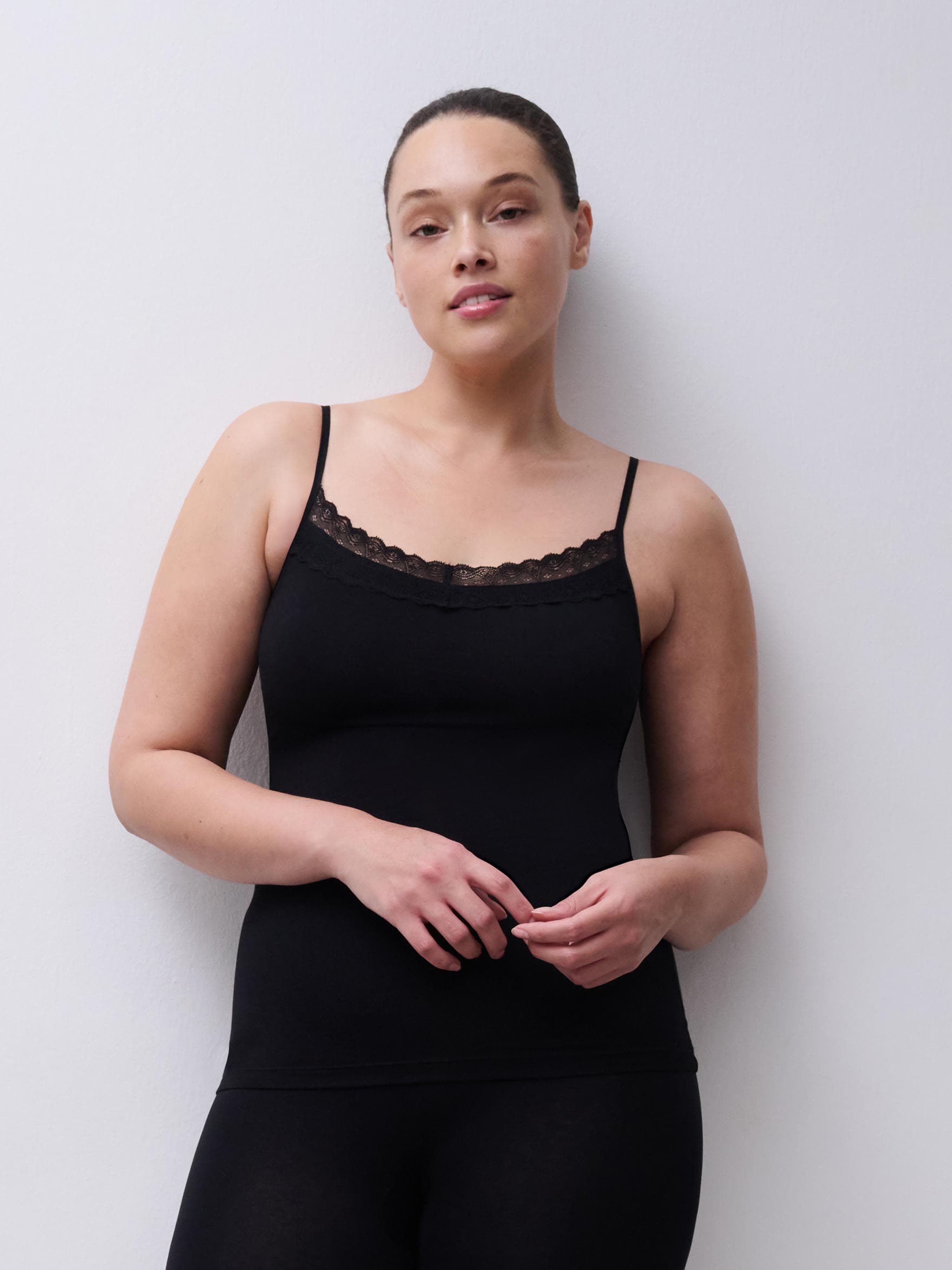 Hemd Katoen Kant - Zwart