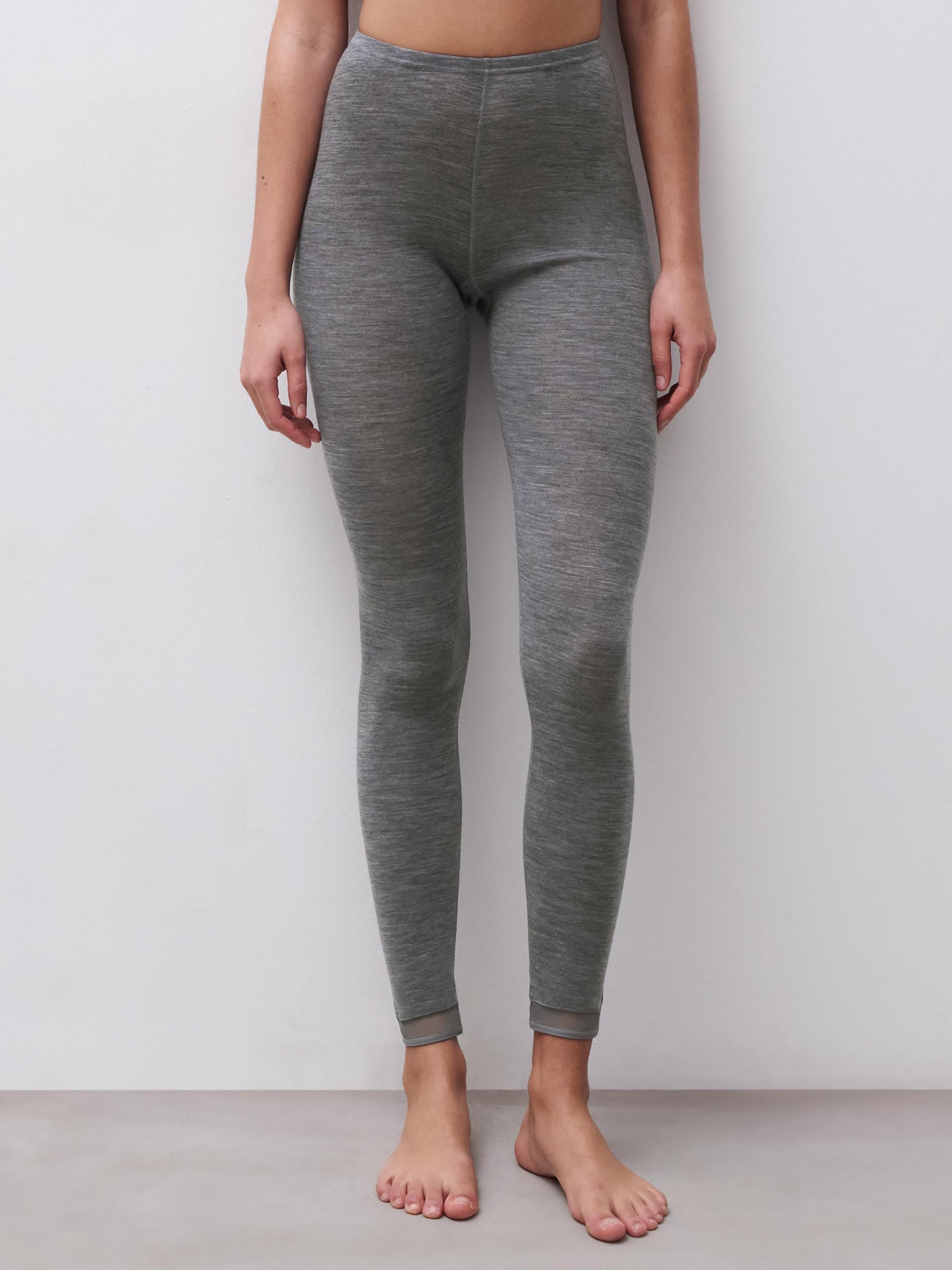Legging - 100% Merino wol - Heather grey