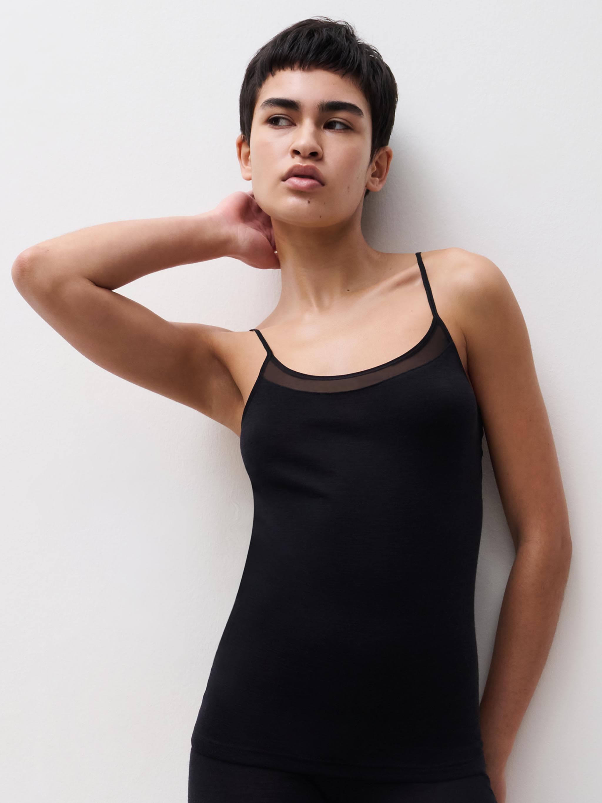 Singlet - 100% Merino wol - Zwart