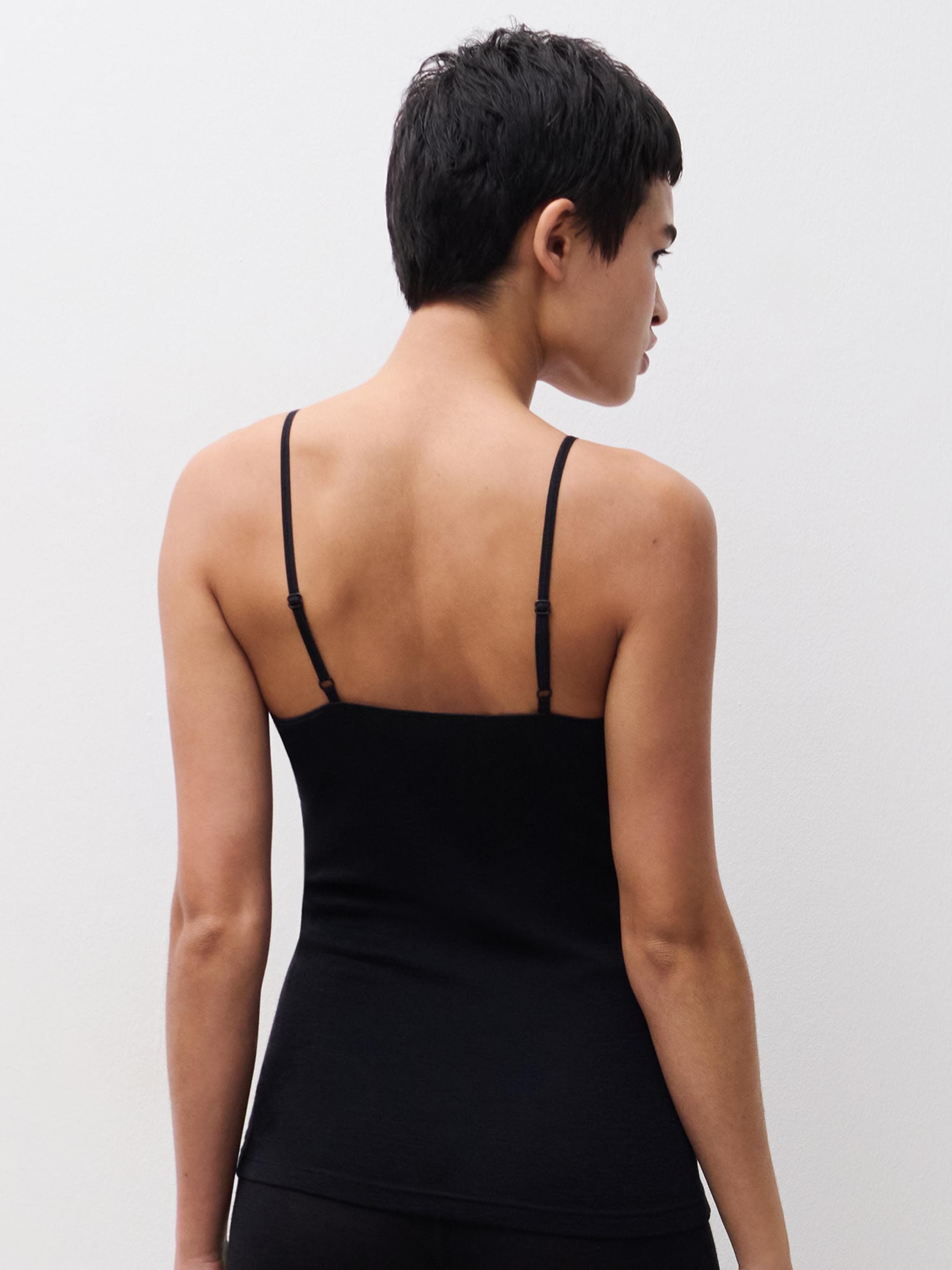 Singlet - 100% Merino wol - Zwart