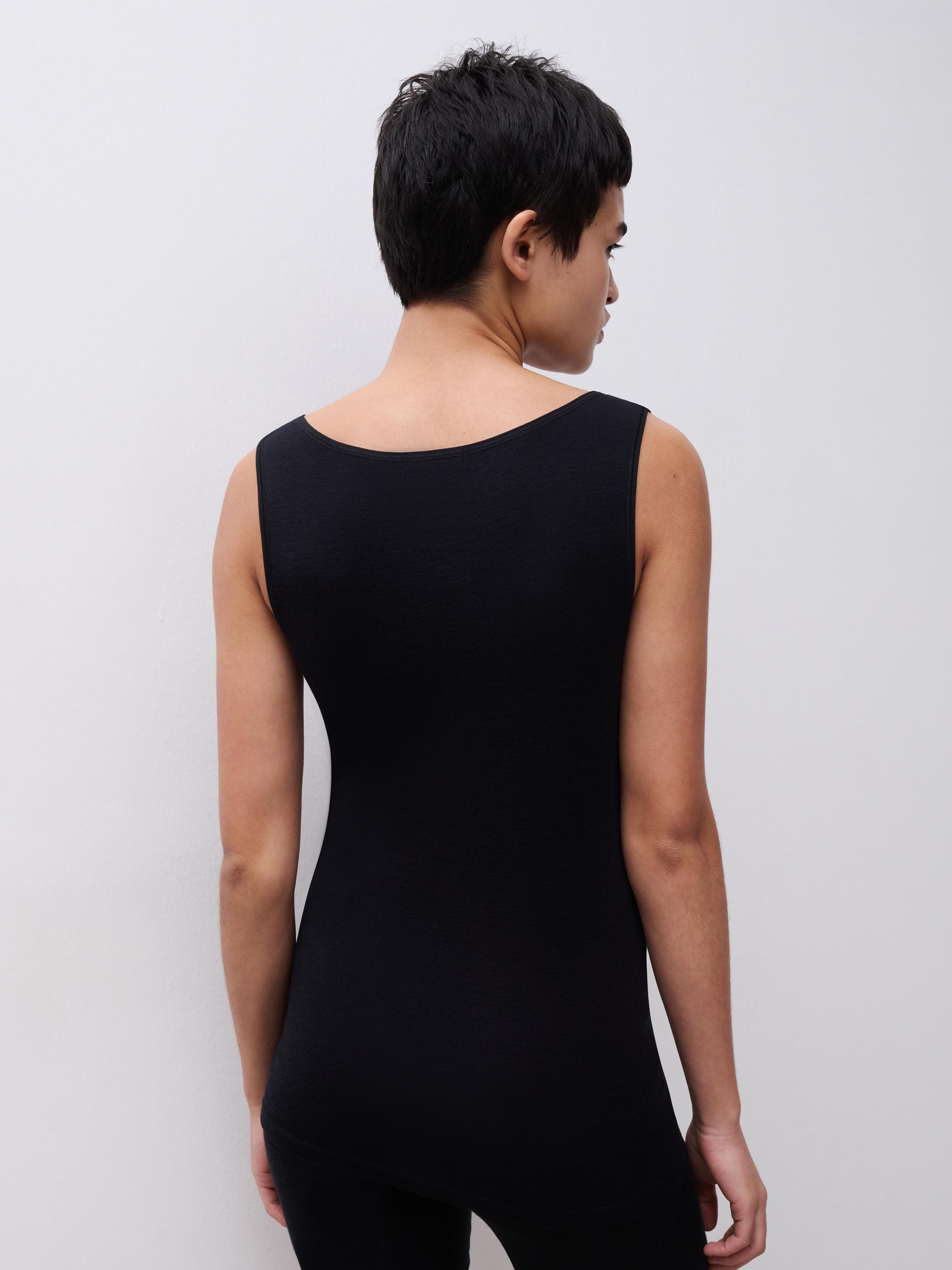 Singlet - 100% Merino wol - Zwart