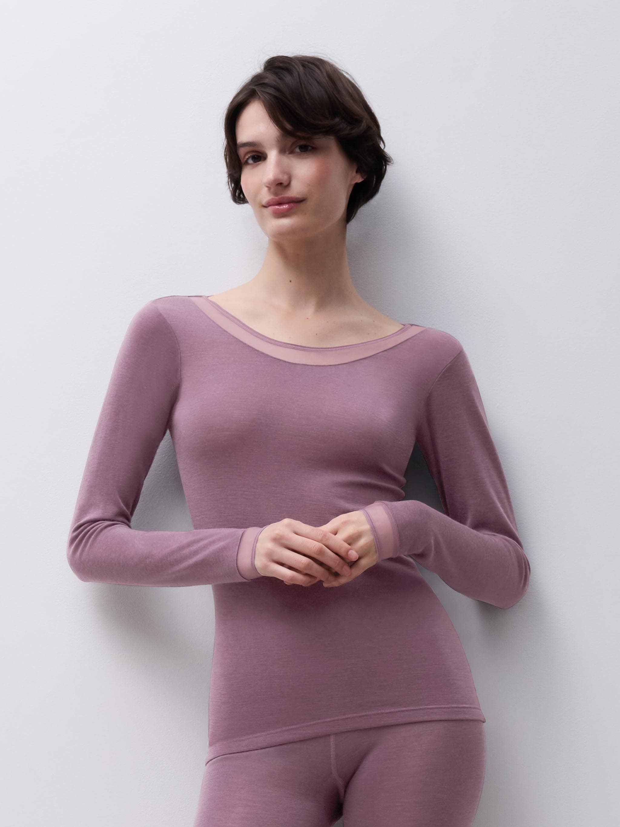 Juliana T-shirt Lange mouwen  - 100% Merino wol
