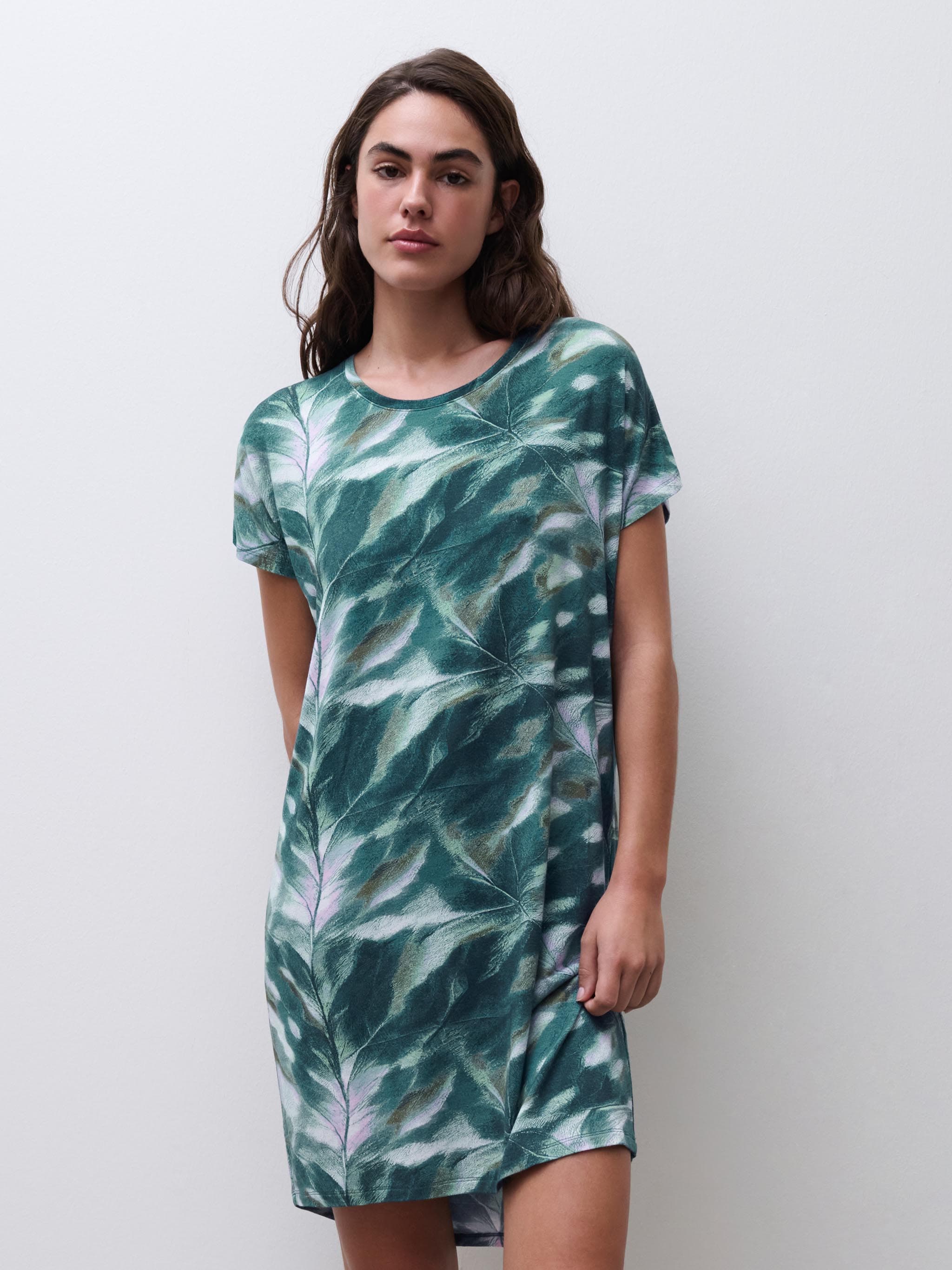 Nachthemd korte mouw - Gradient Leaves