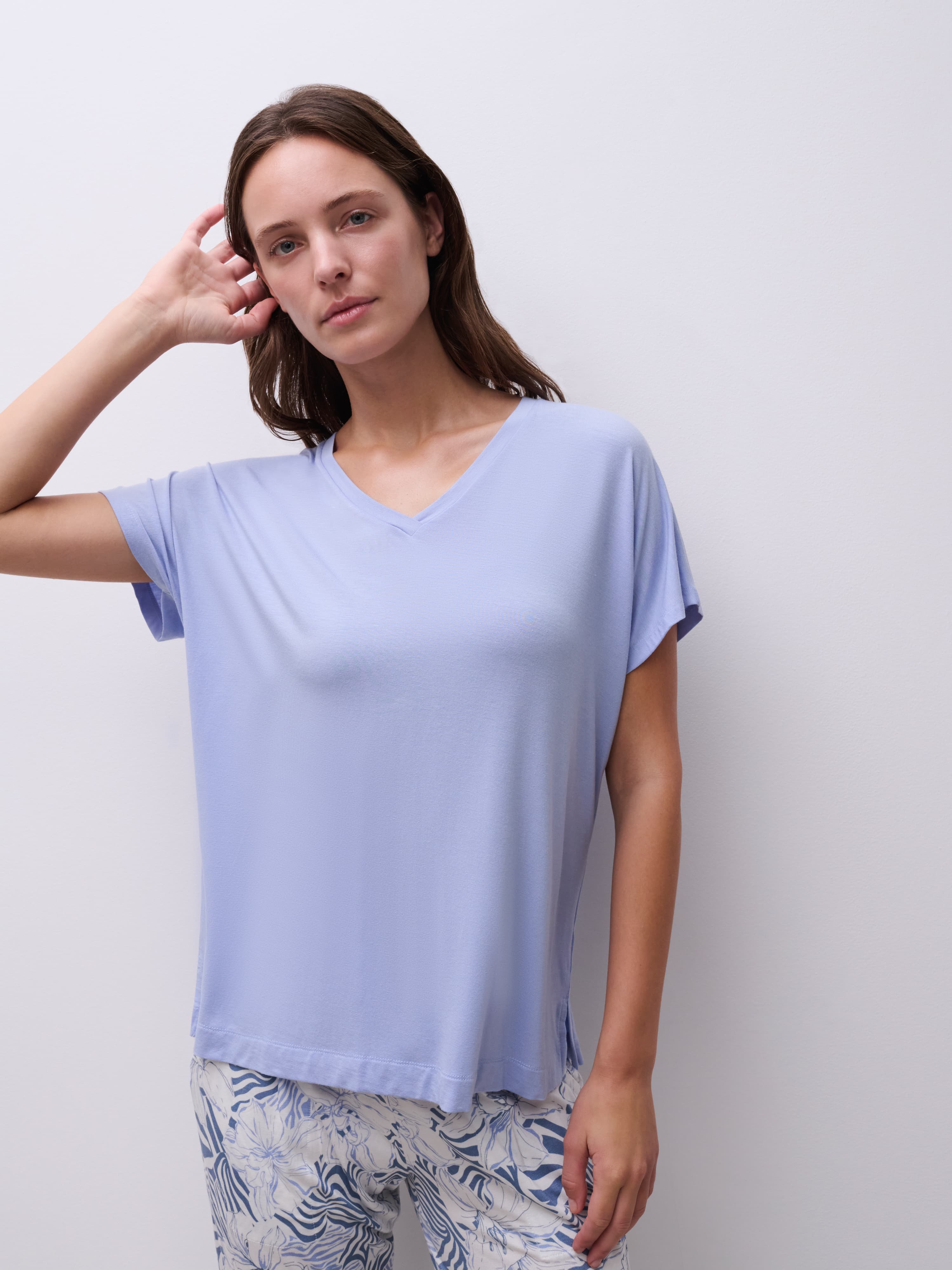 Top korte mouw - Lilac Blue