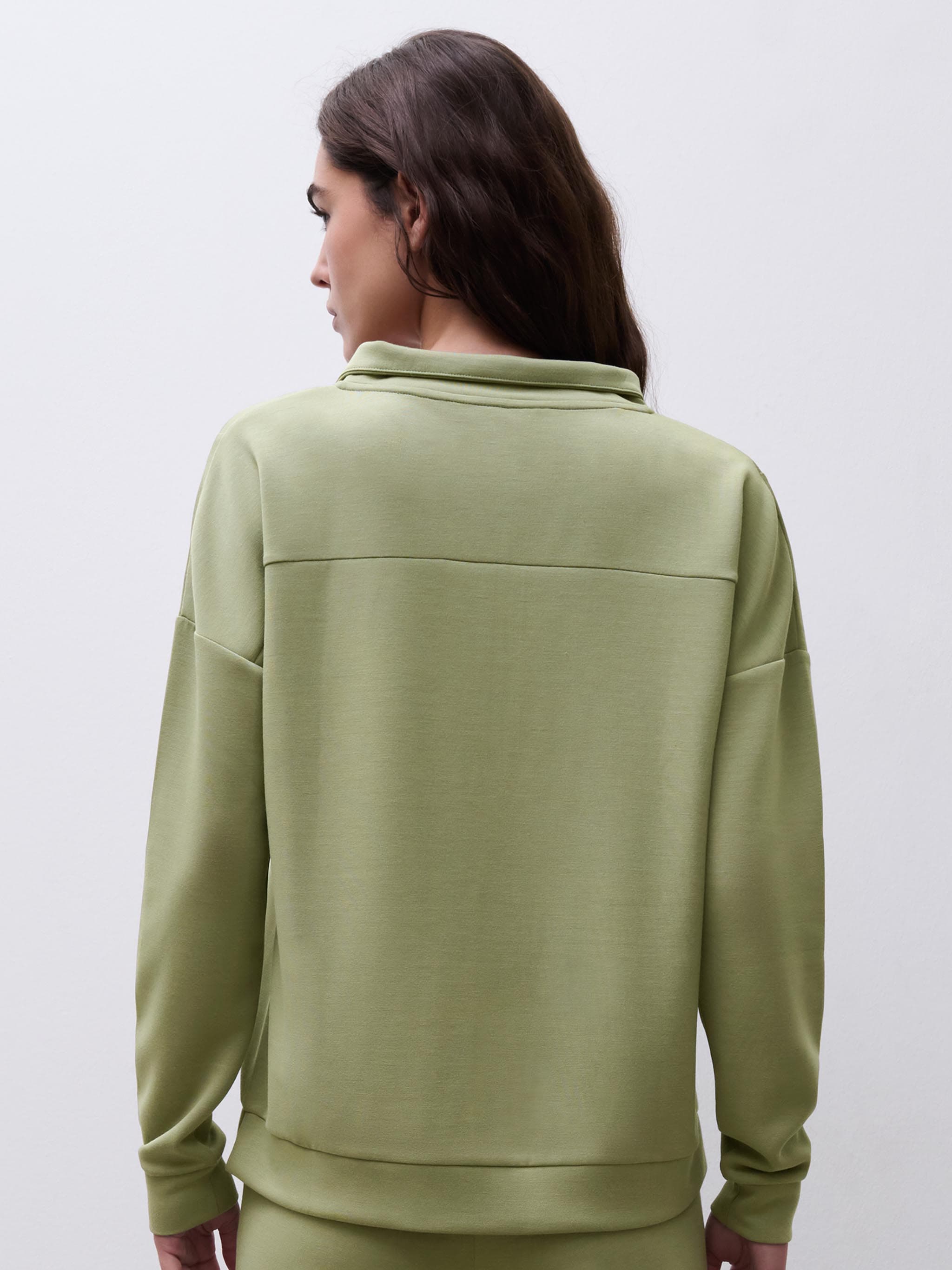 Sweater lange mouw - Oil green