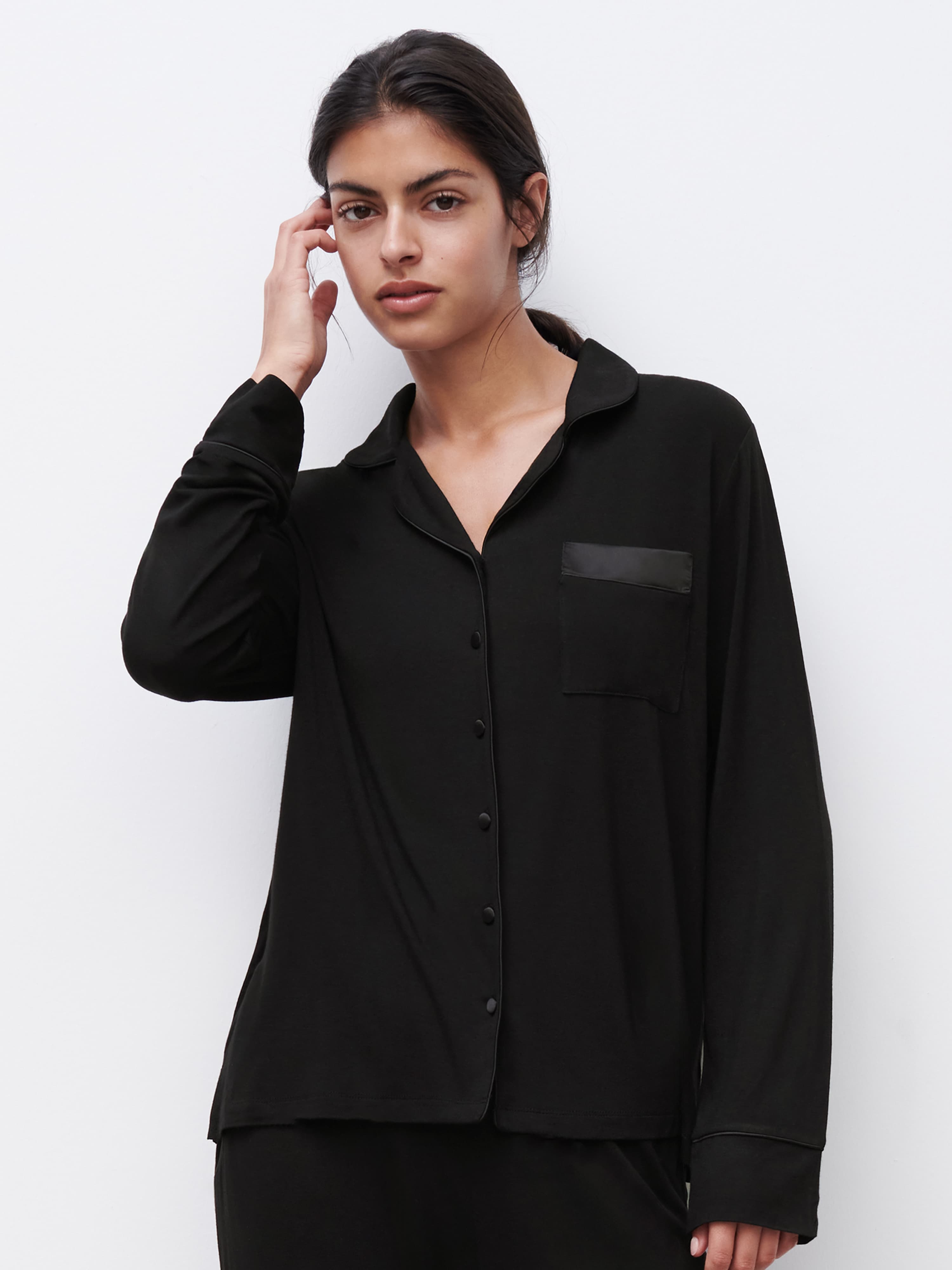 Daisy top ls - Zwart