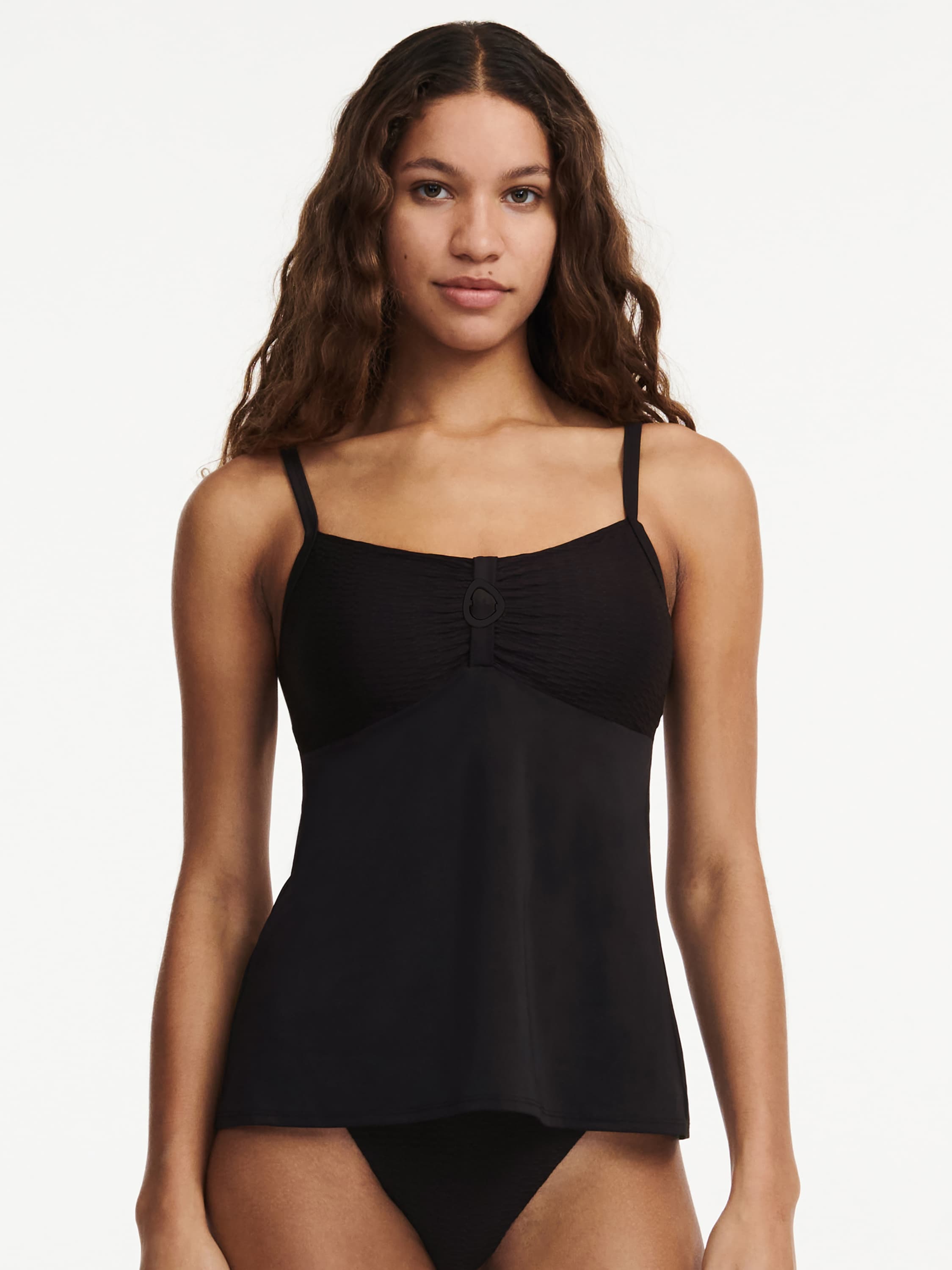 Beugelloze tankinitop - Zwart