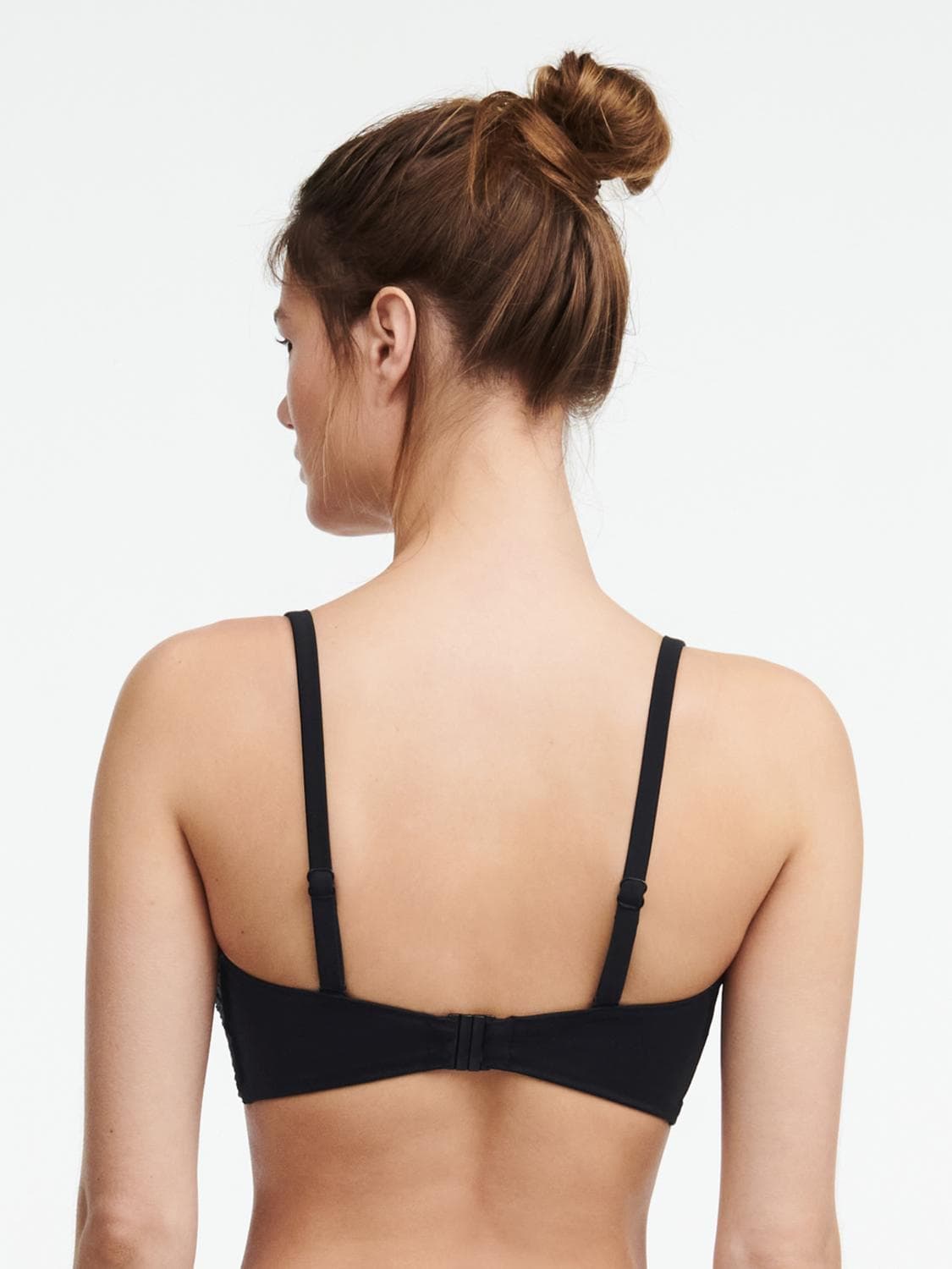 Voorgevormde bandeau bikini top - Zwart