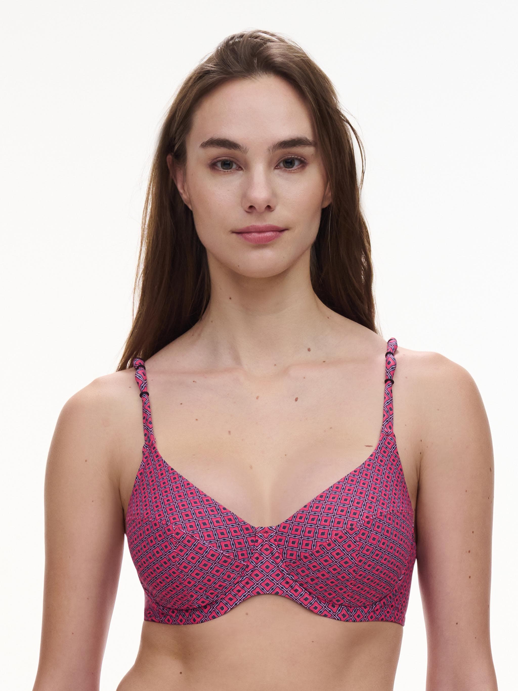 Niet voorgevormde bikinitop - Tie print