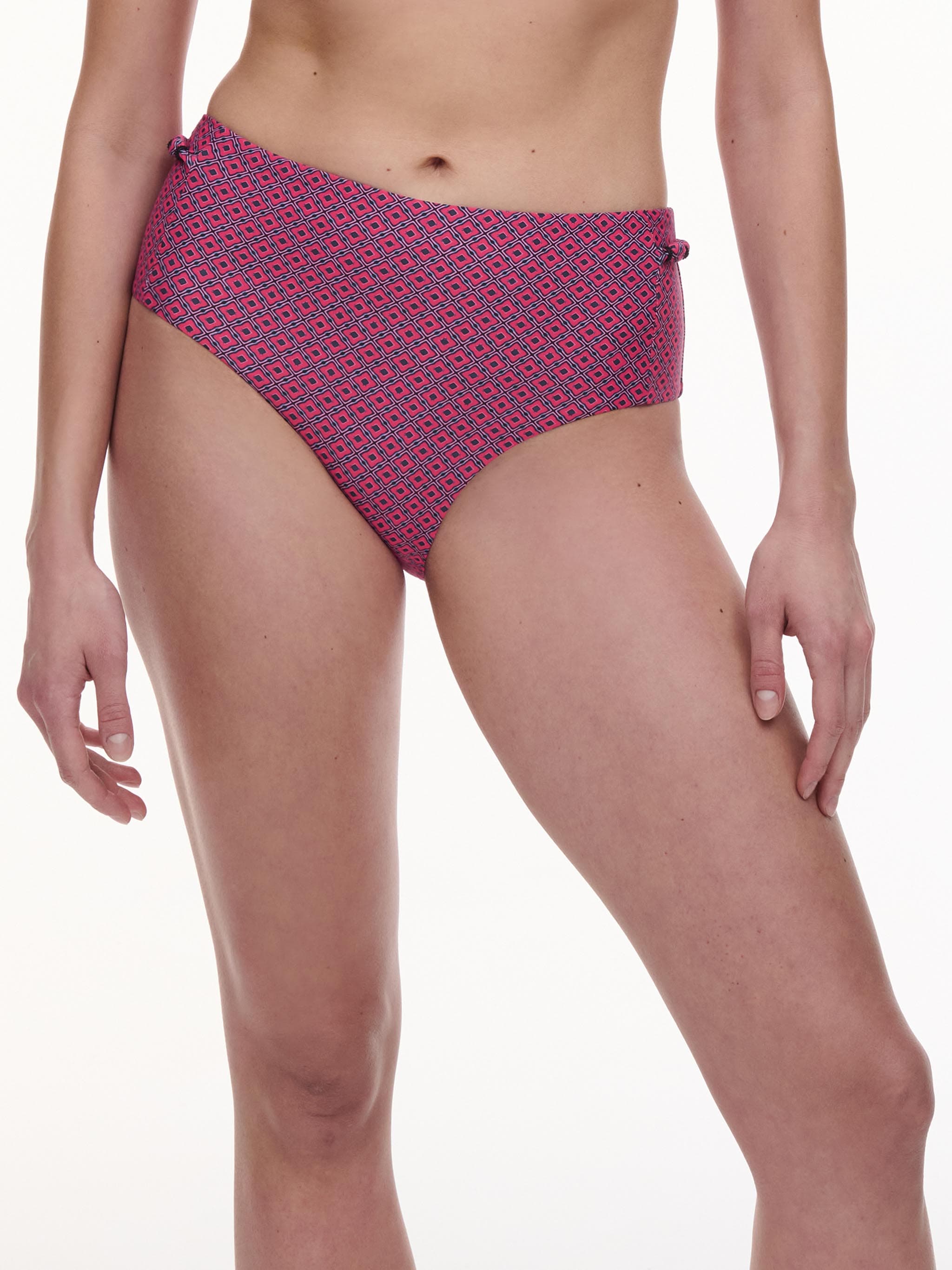 Mid bikini broekje - Tie print