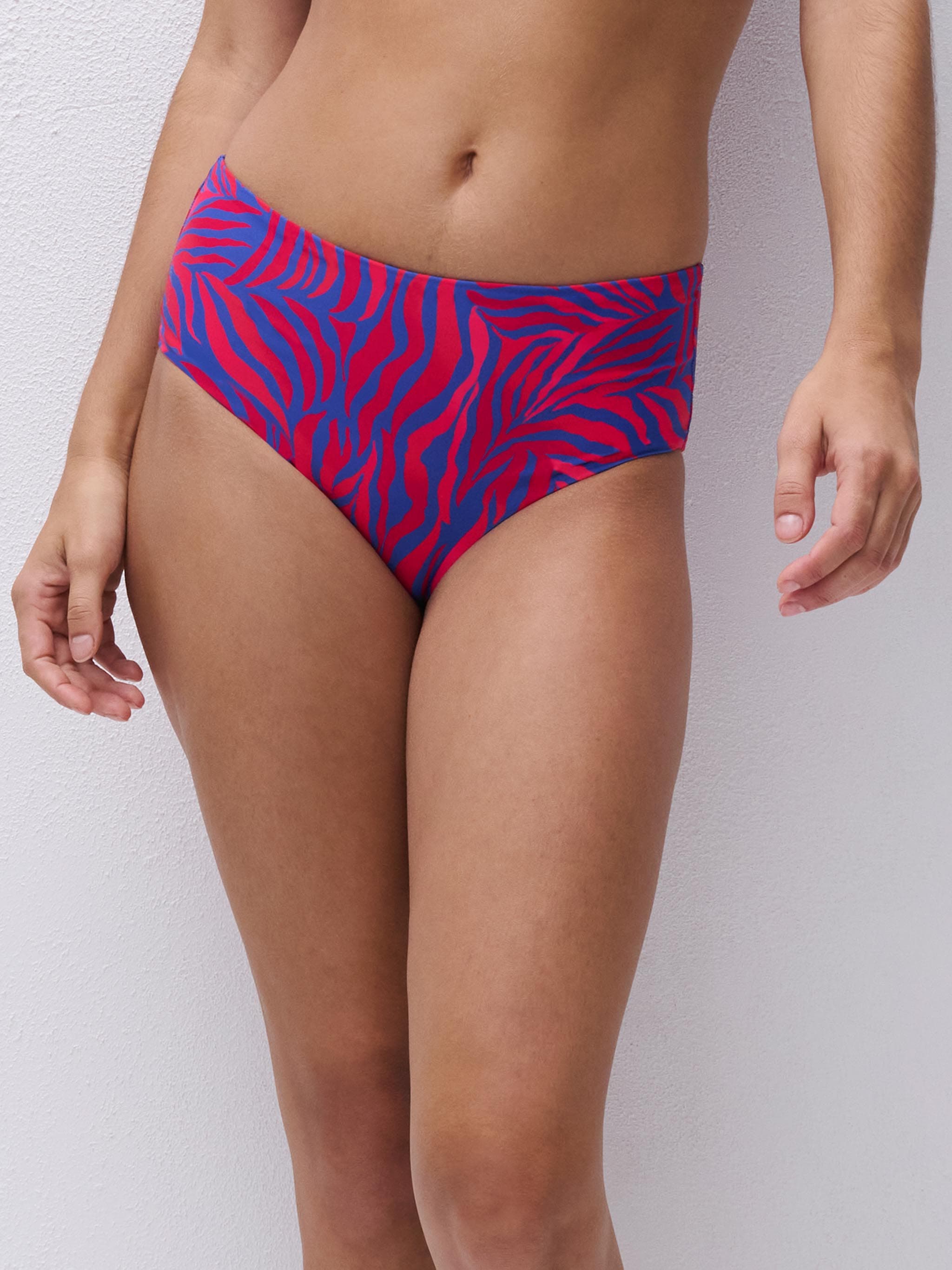 High waist bikini broekje - Berry Jungle