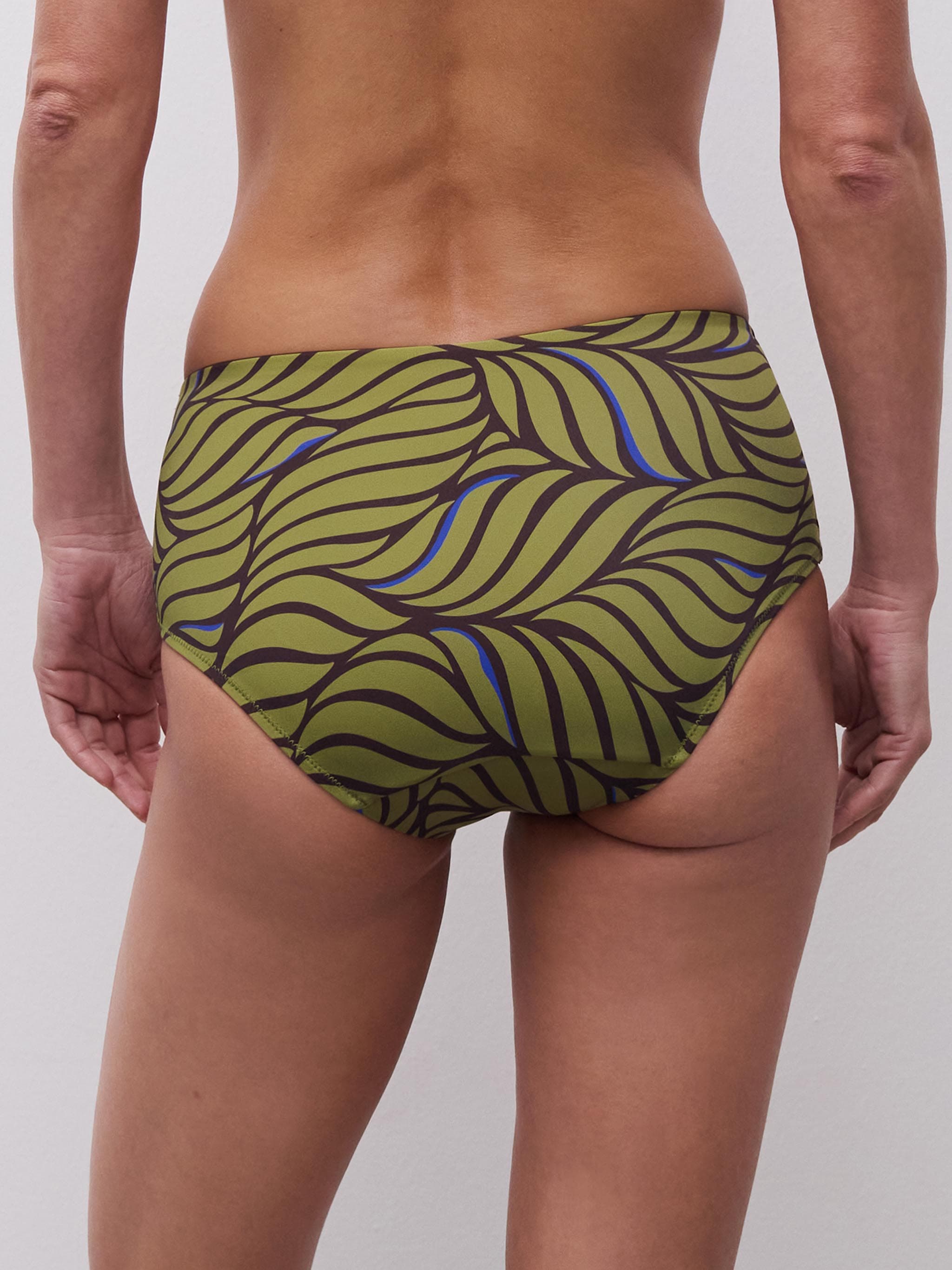 Mid bikini broekje - Coffee Leaves