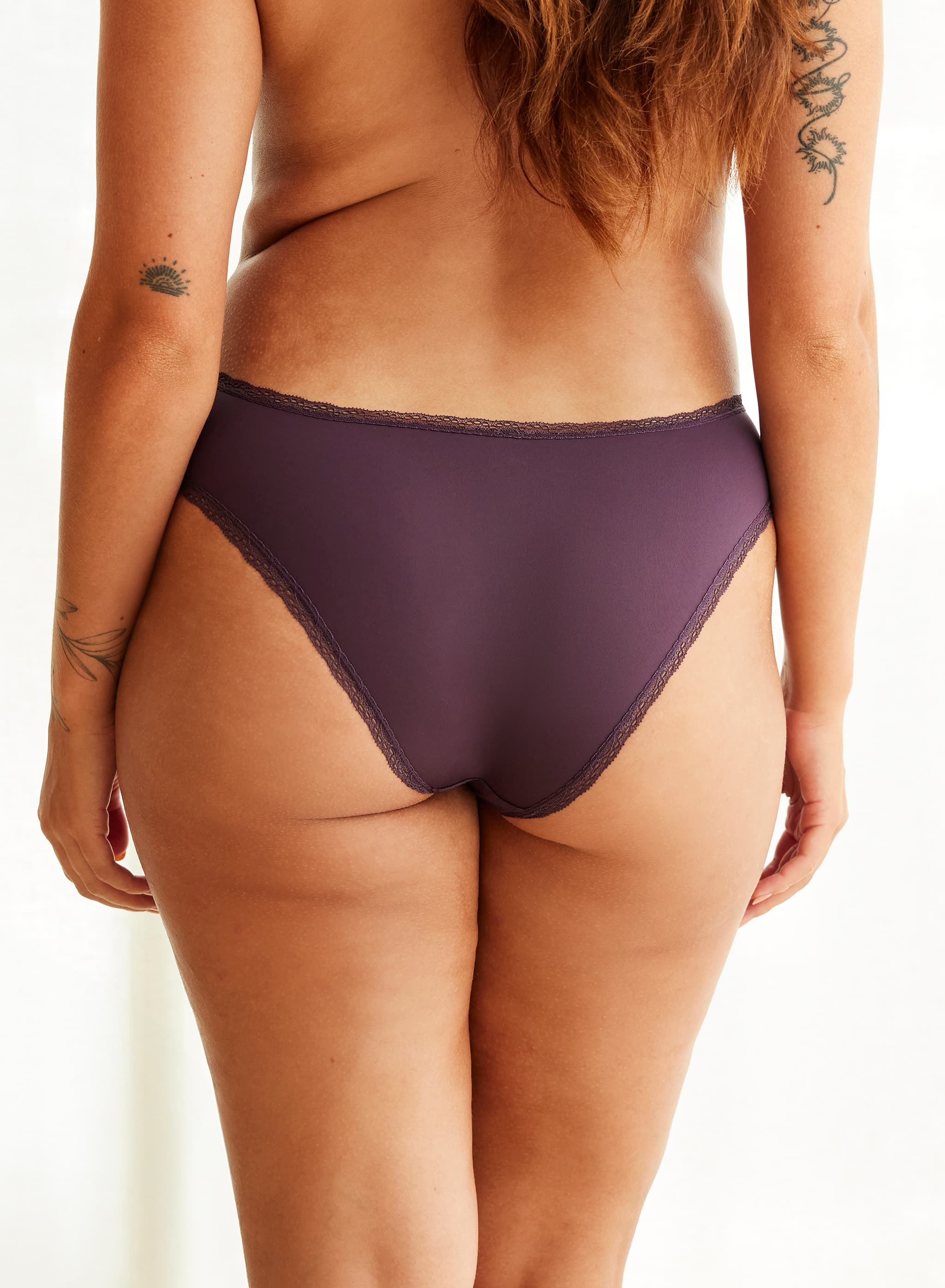 Micro Lace Sasja Hipster - Aubergine