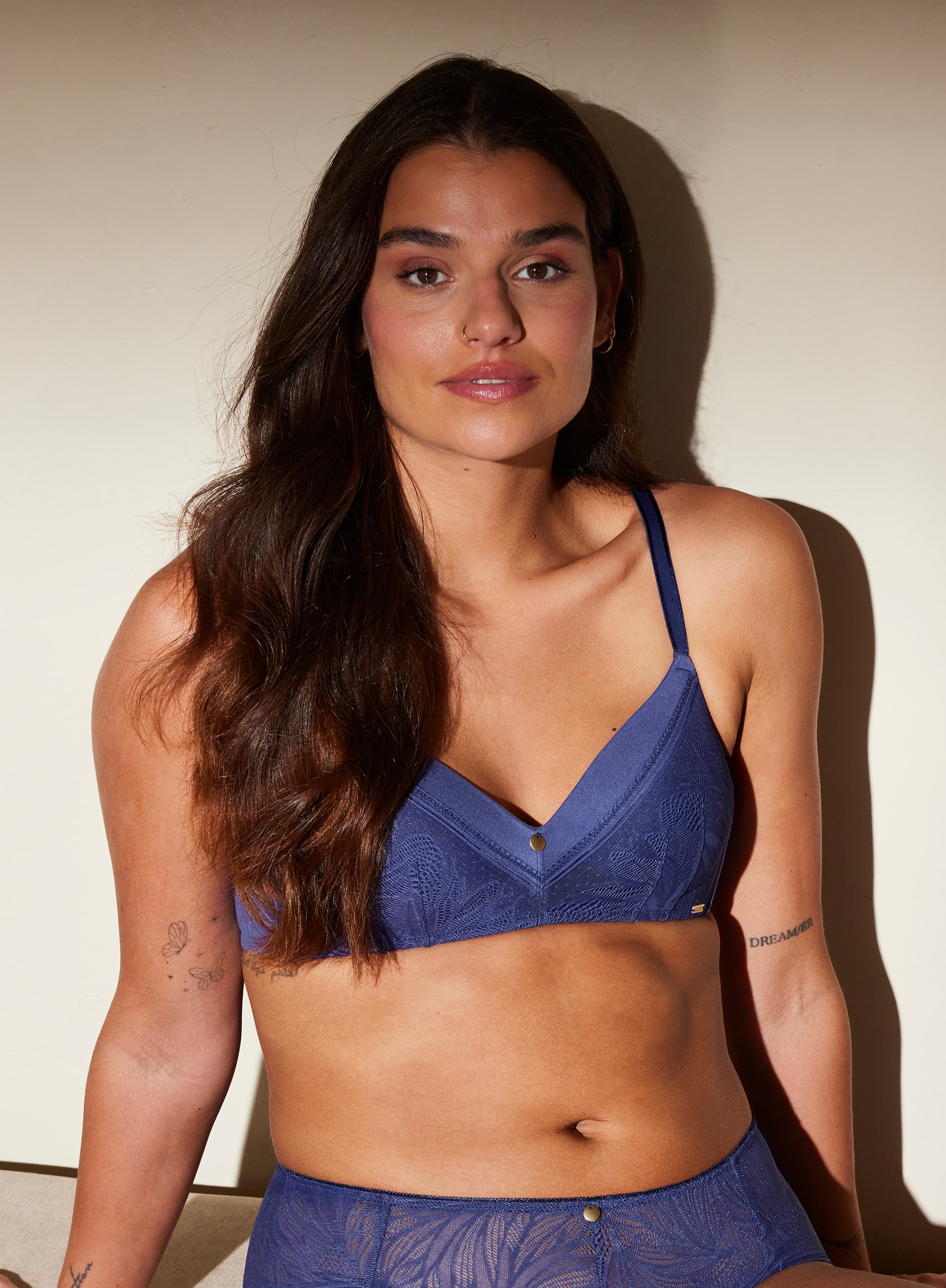 Bibi Voorgevormde BH zonder beugel - Beacon blue
