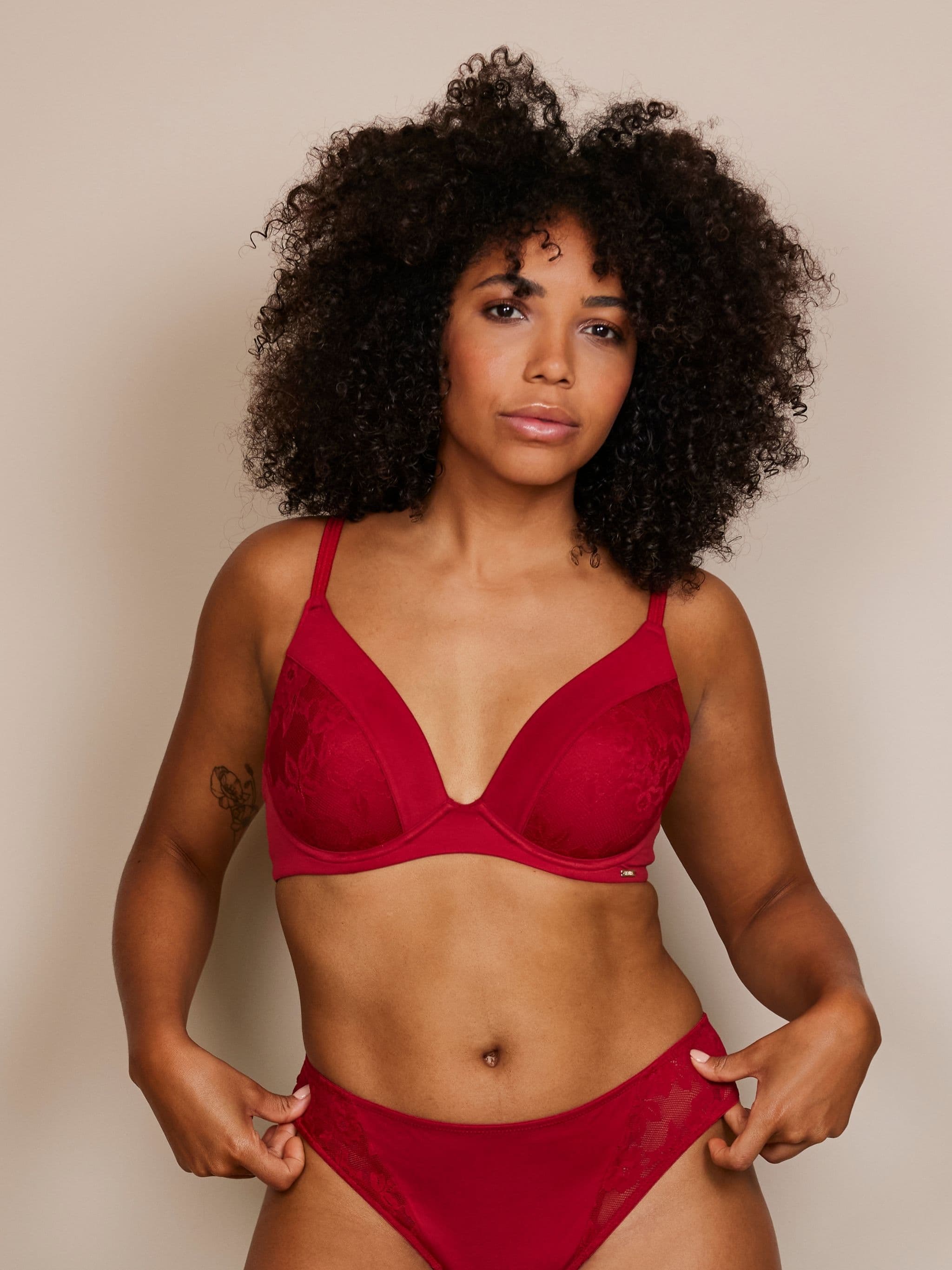Voorgevormde Beugel BH - Rhythmic red