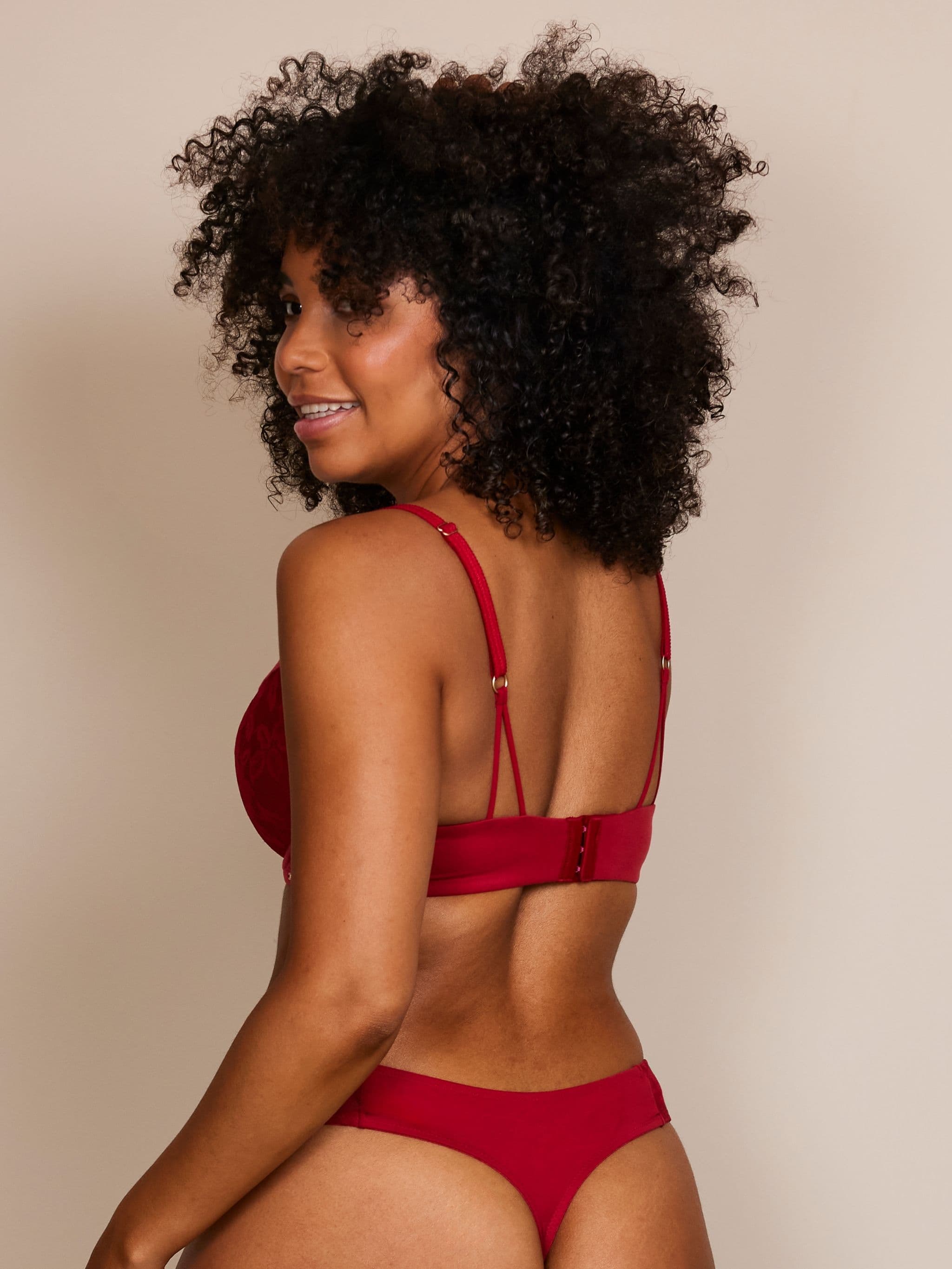 Voorgevormde Beugel BH - Rhythmic red