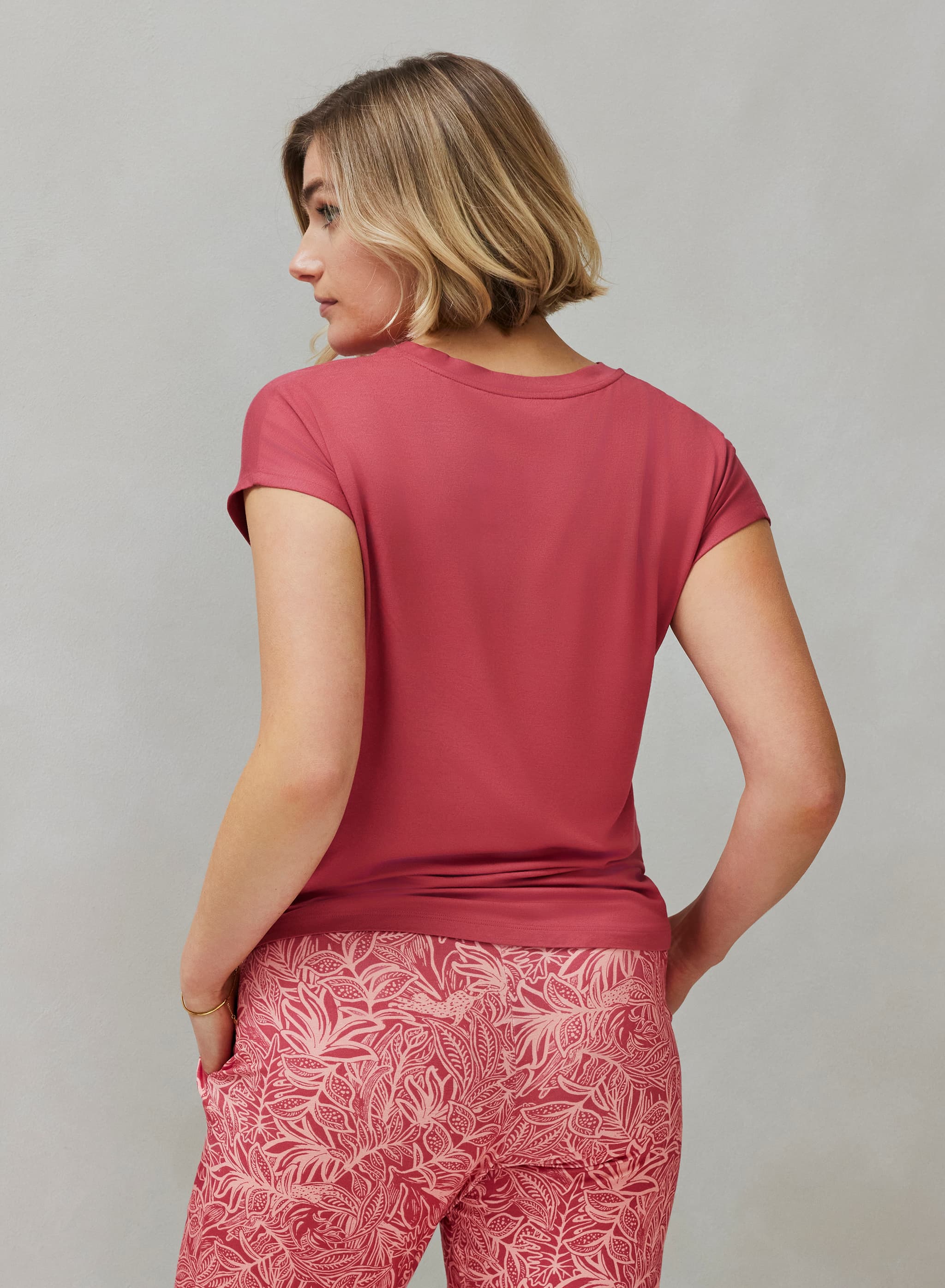 Top korte mouw - Garnet Rose