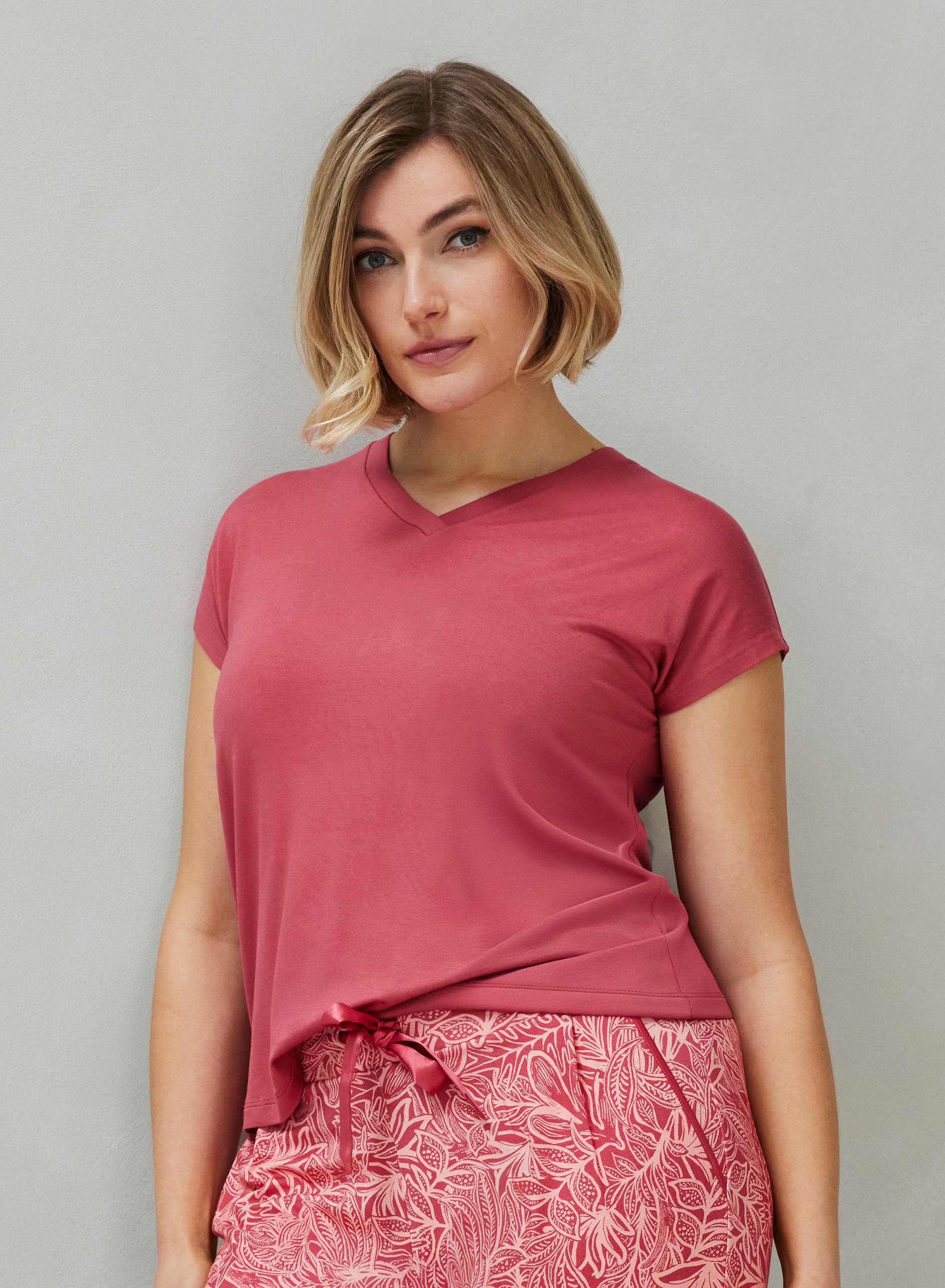 Top korte mouw - Garnet Rose
