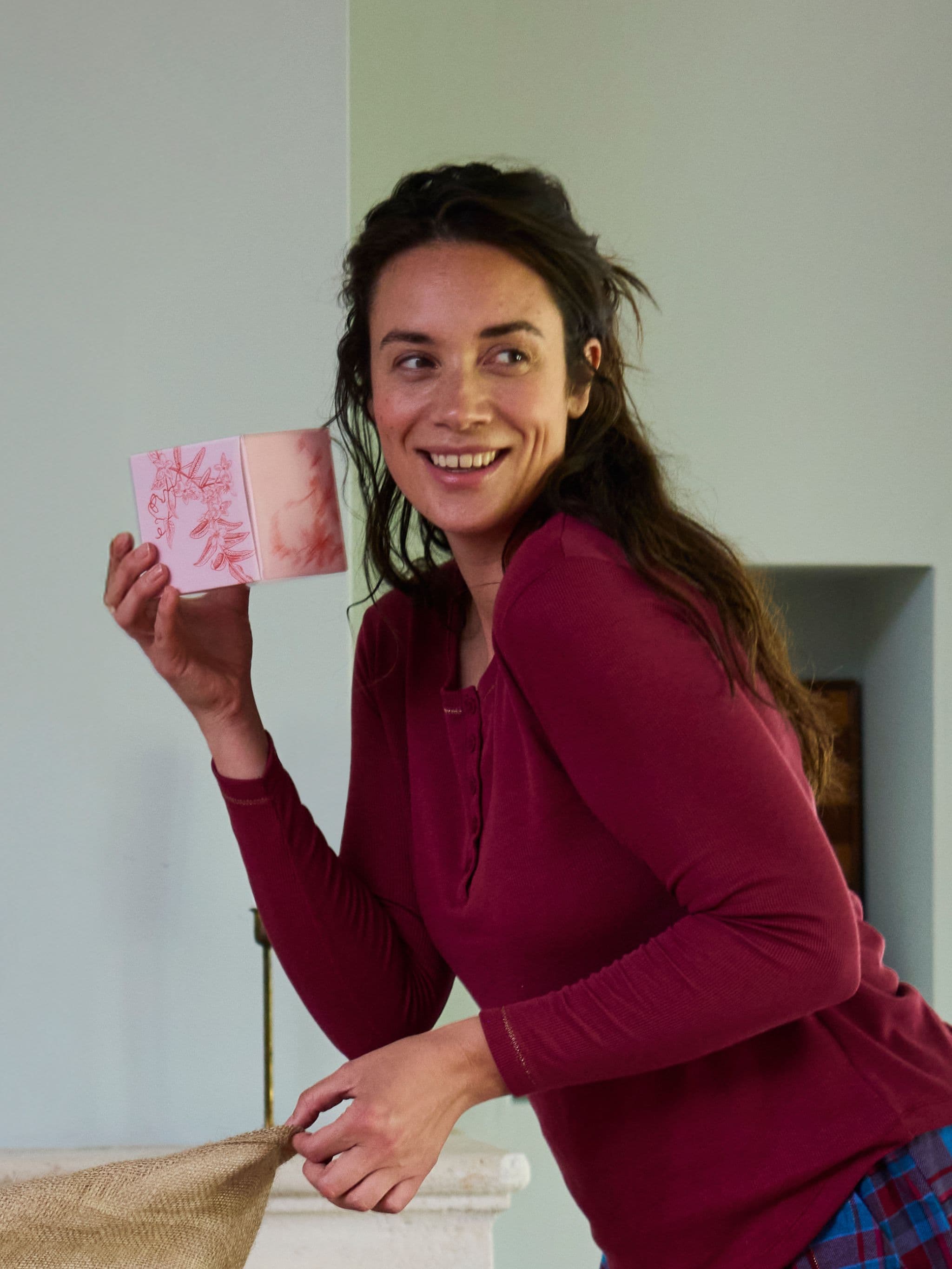 Top lange mouw - Beet Red