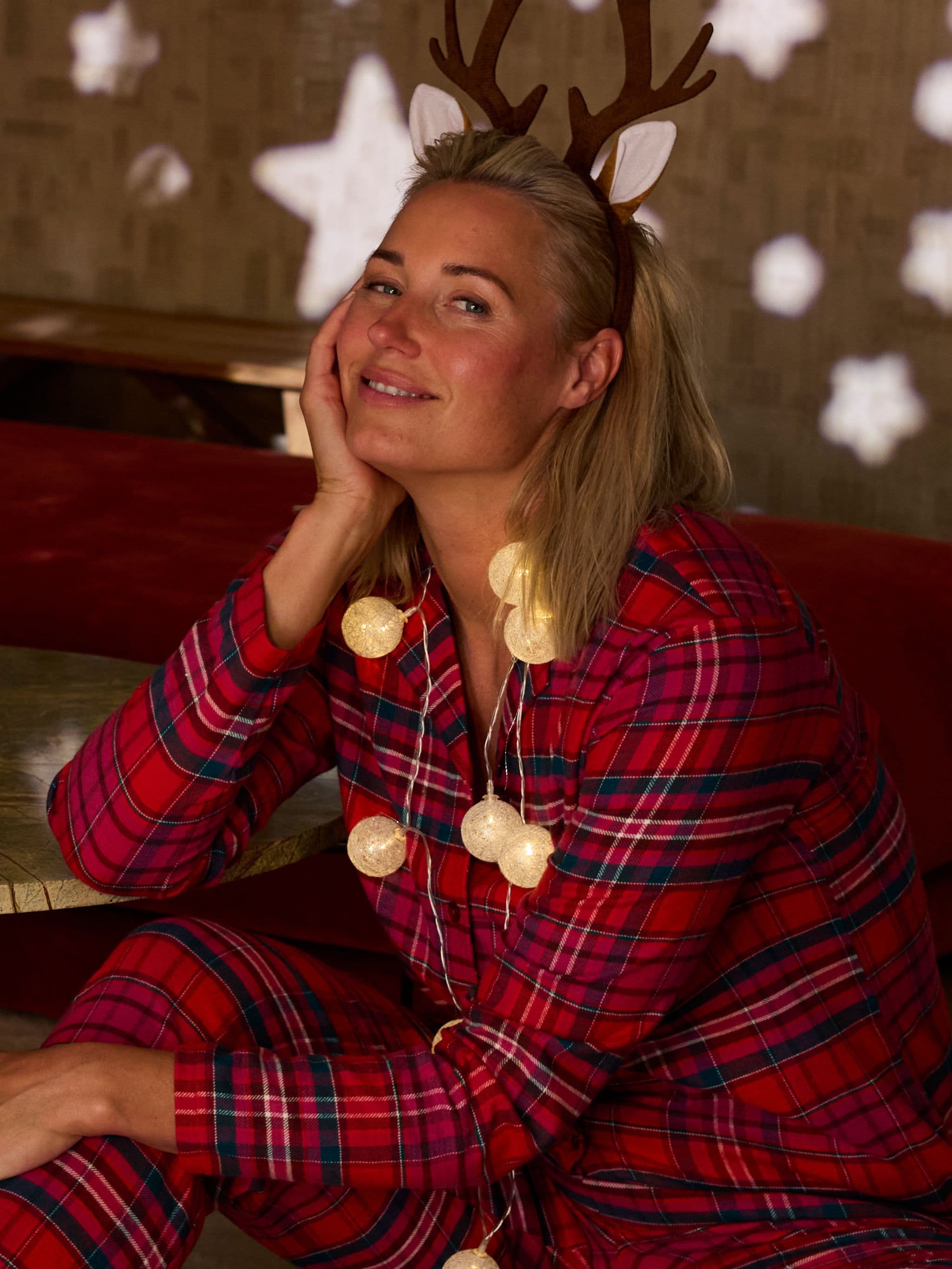 Top lange mouw - Goji Checks