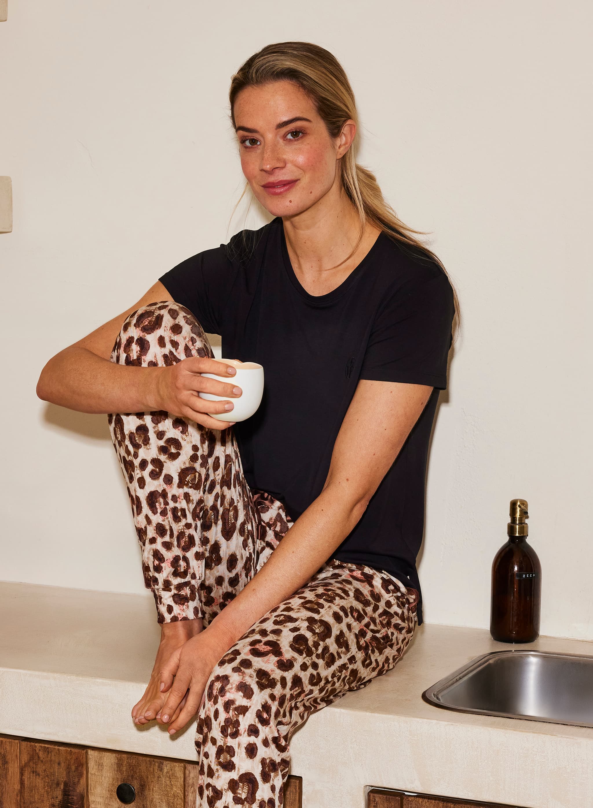 Lange broek - Peachy leopard