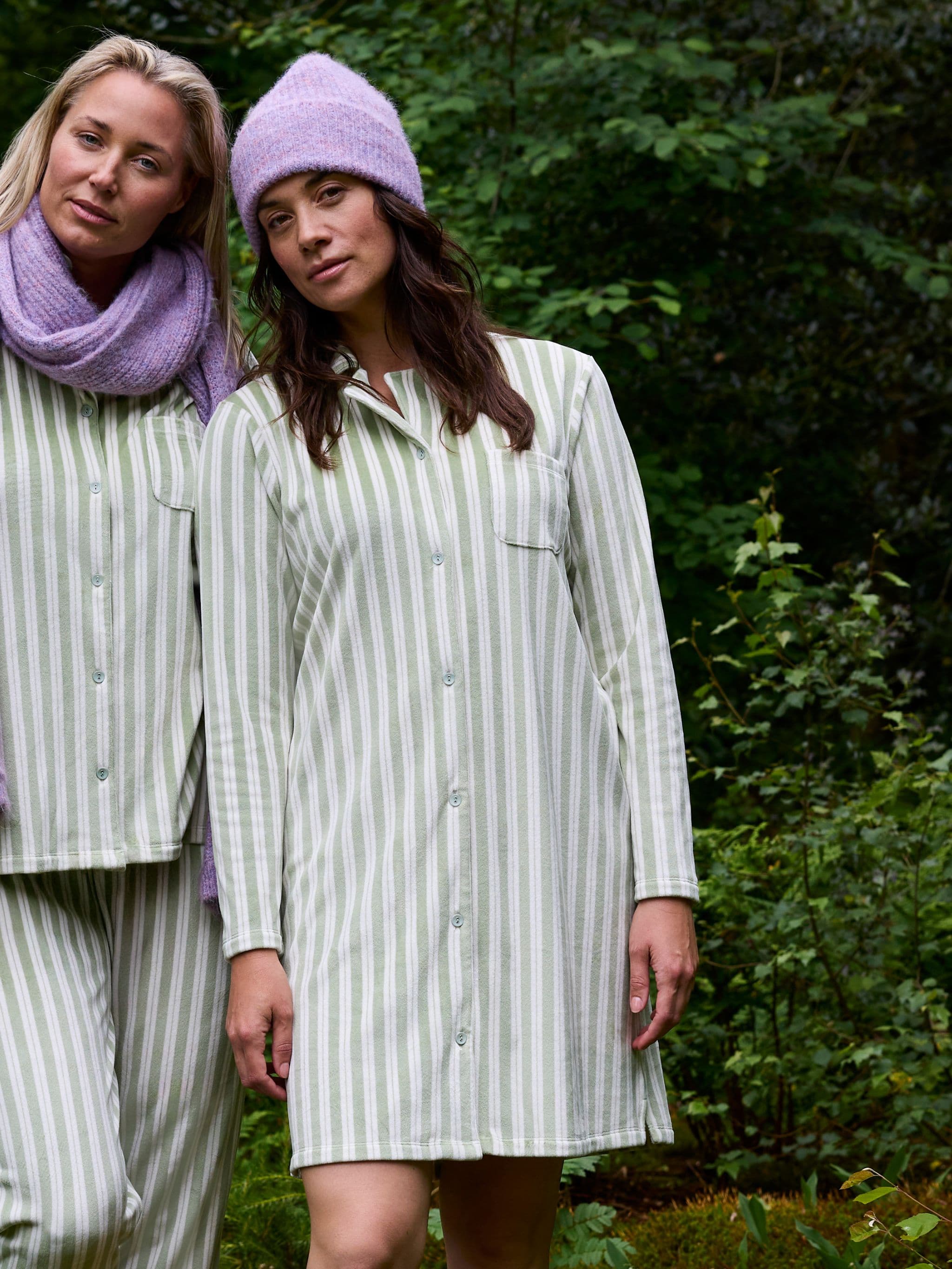 Nachthemd lange mouw - Swamp/Egret