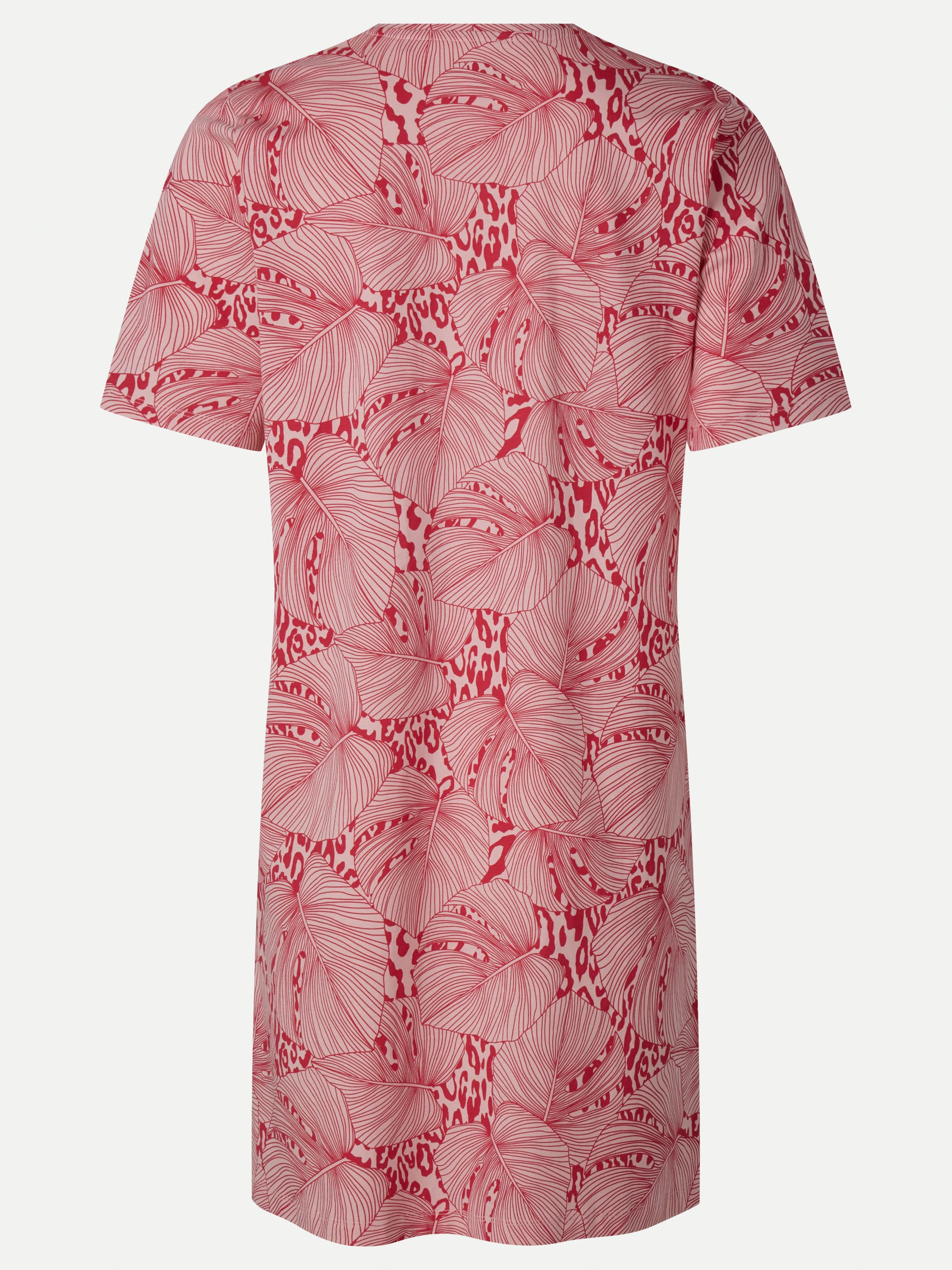 Nachthemd korte mouw - Pink Monstera