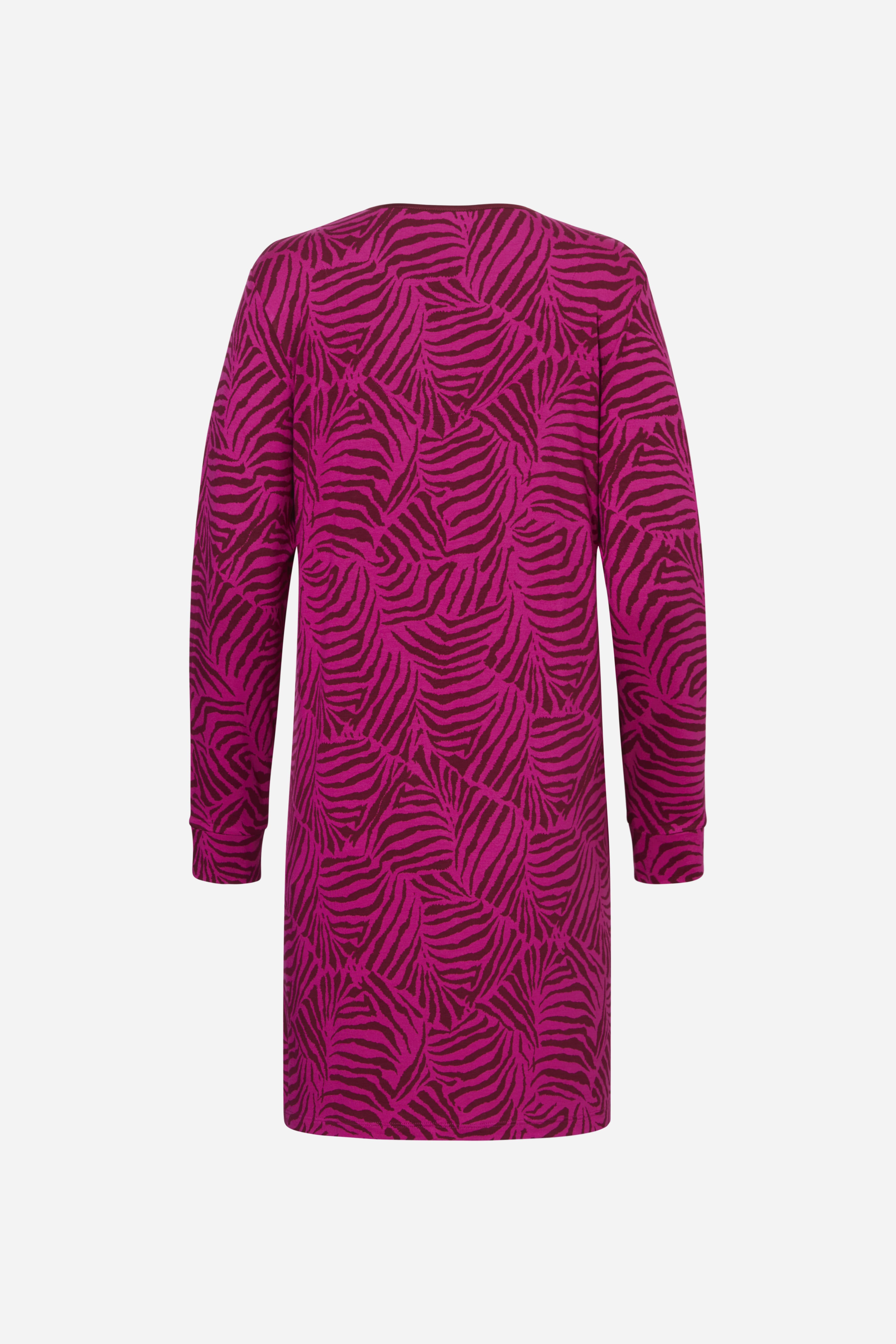 Nachthemd lange mouw - Fuchia Zebra Leaves