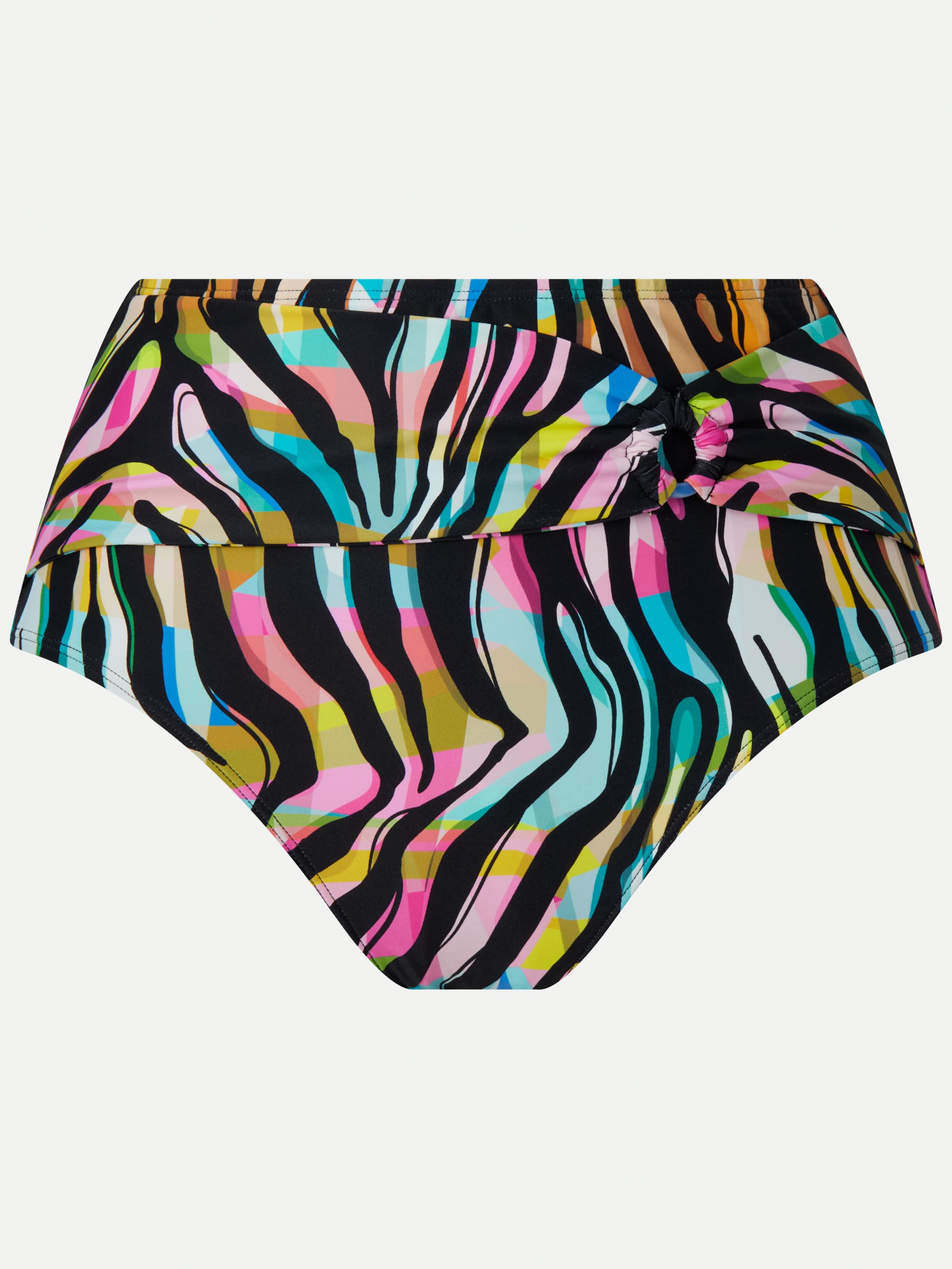 High Waist Bikinibroekje - Colored zebra