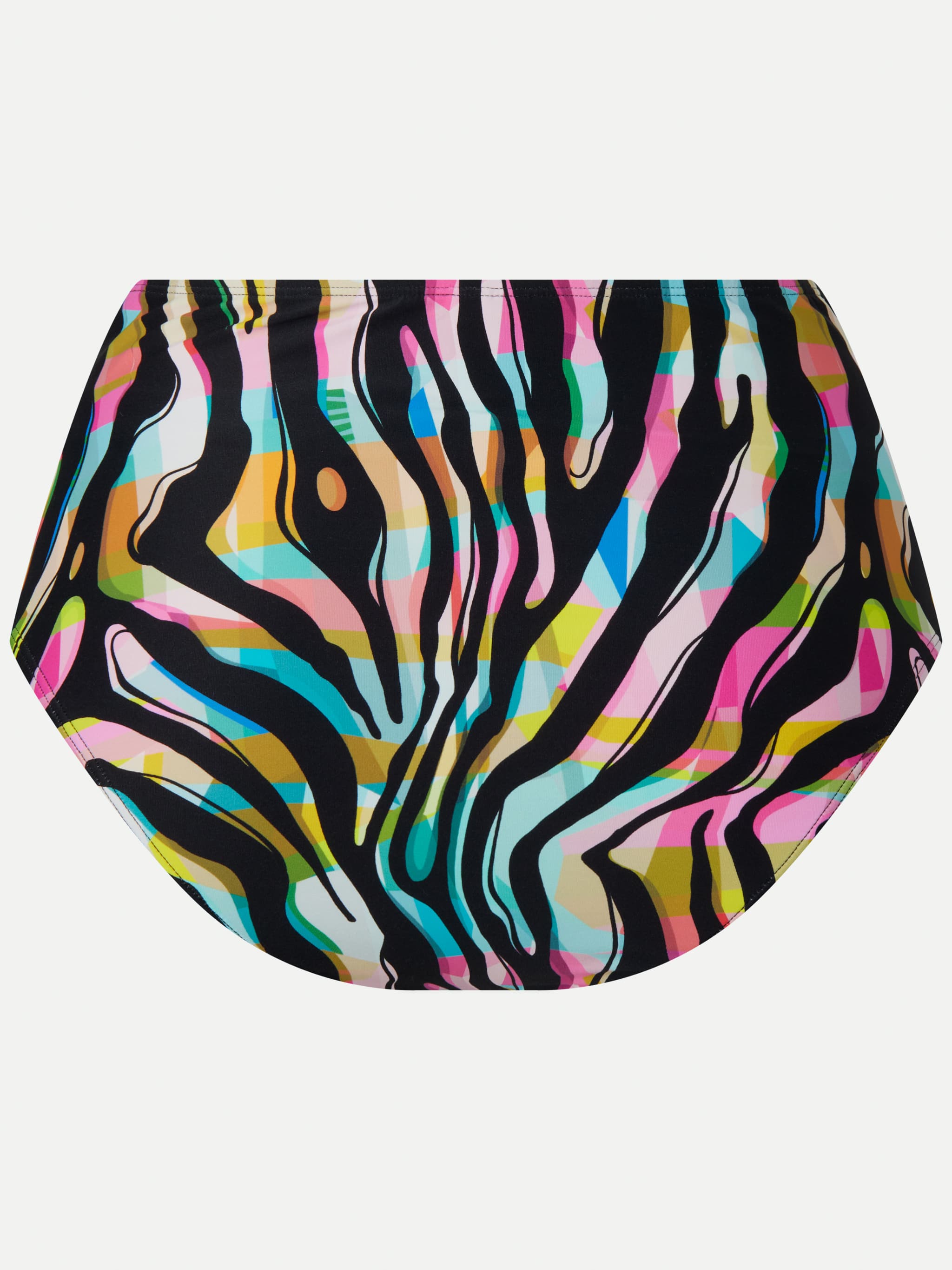 High Waist Bikinibroekje - Colored zebra