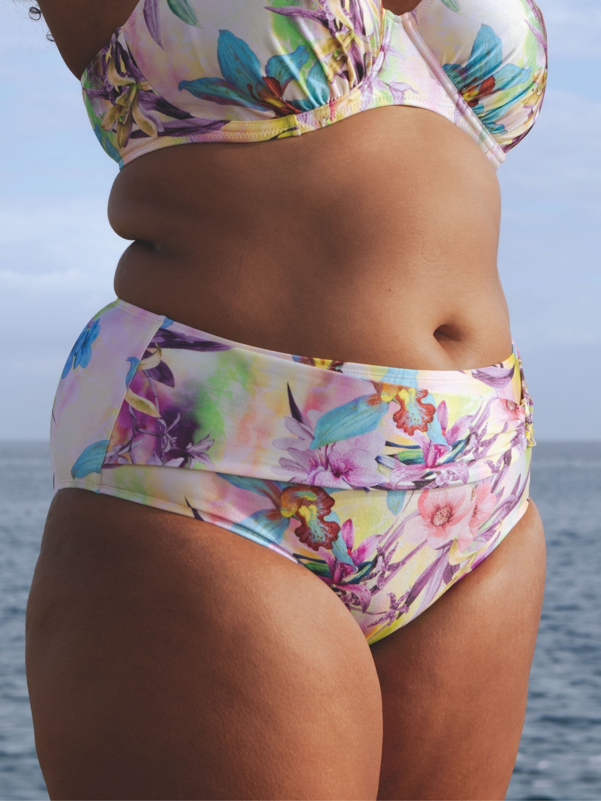 High Waist Bikinibroekje - Flower Multicolor