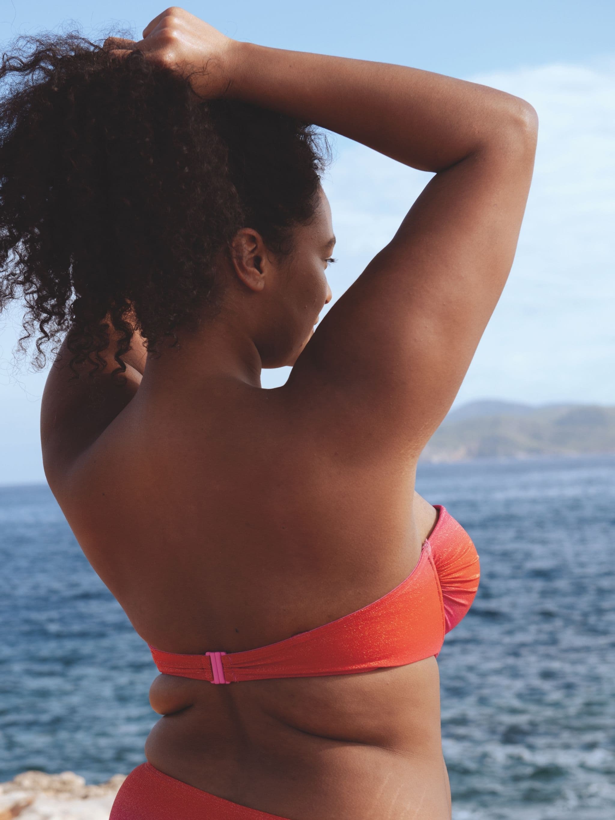 Padded Britt (strapless) - Red pink gradient