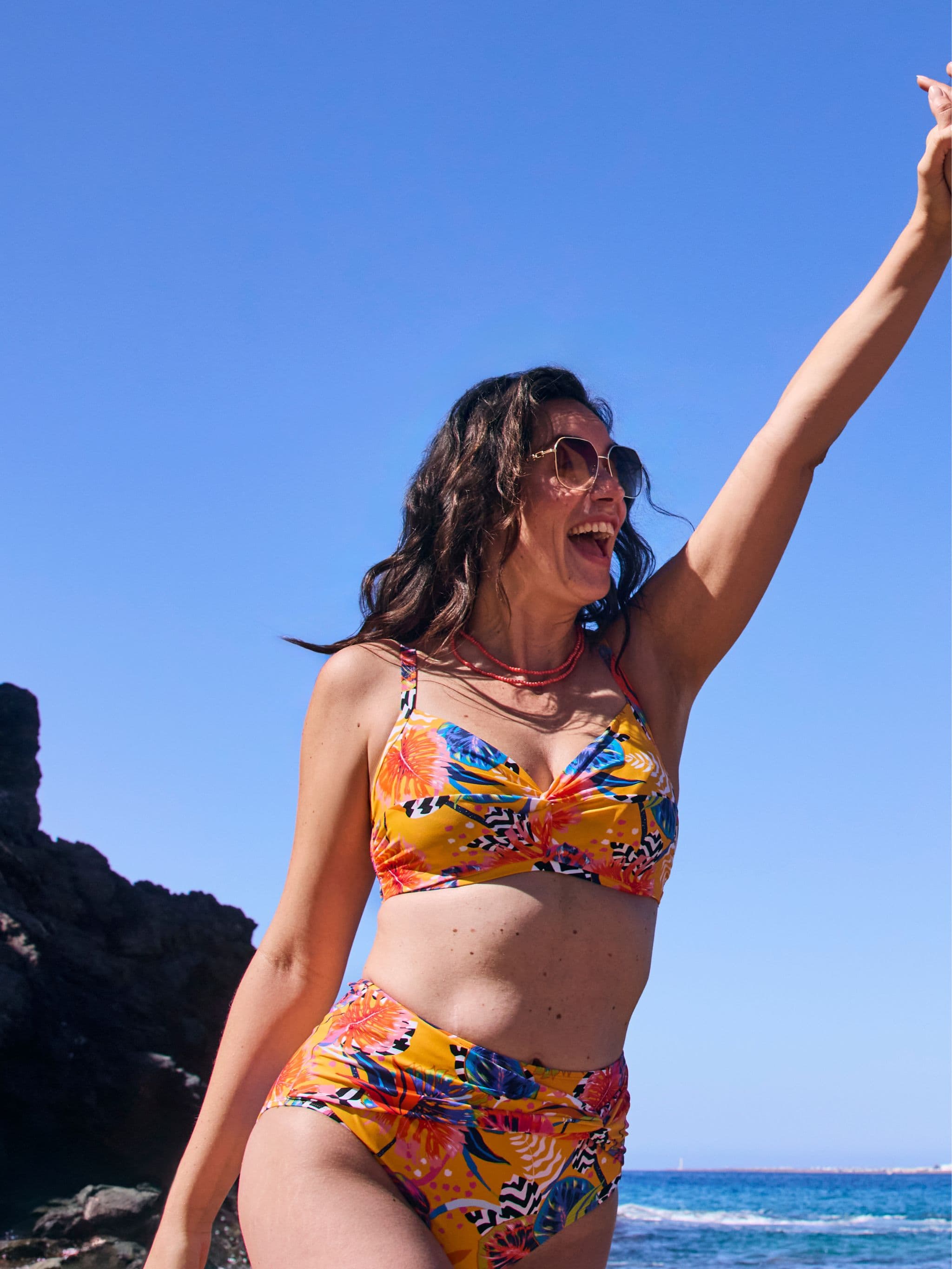 High Waist Bikinibroekje - COLORFULL CARNAVAL