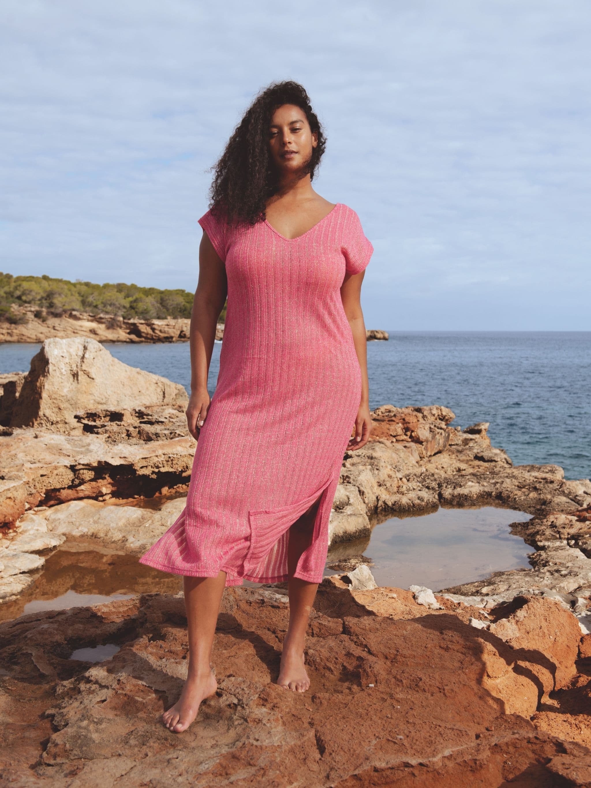 Mariegold strandjurk - Pink Glitter