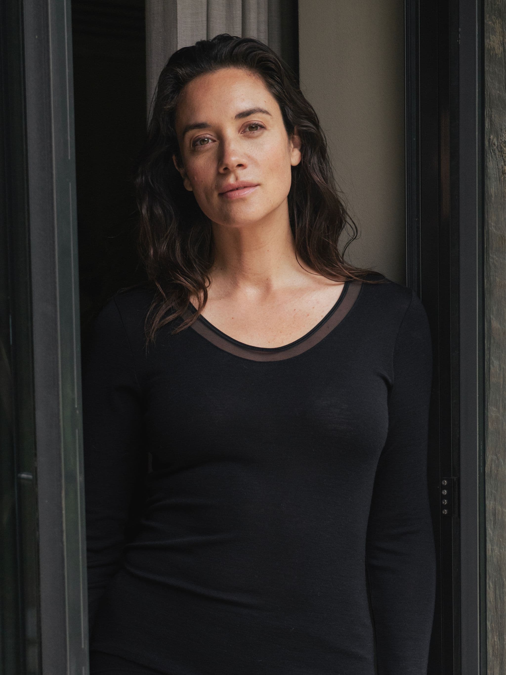 T-Shirt Lange mouwen - 100% Merino wol - Zwart