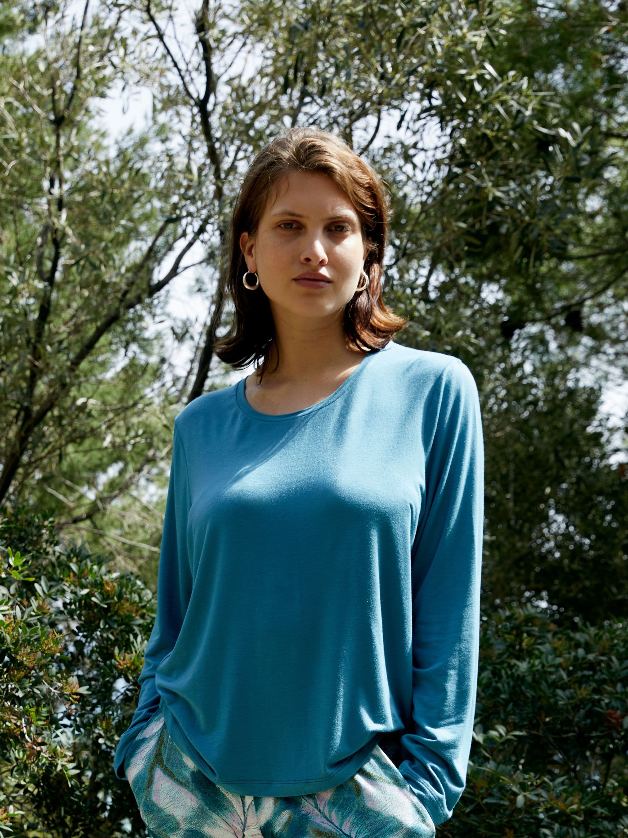 Top lange mouw - Peacock Green